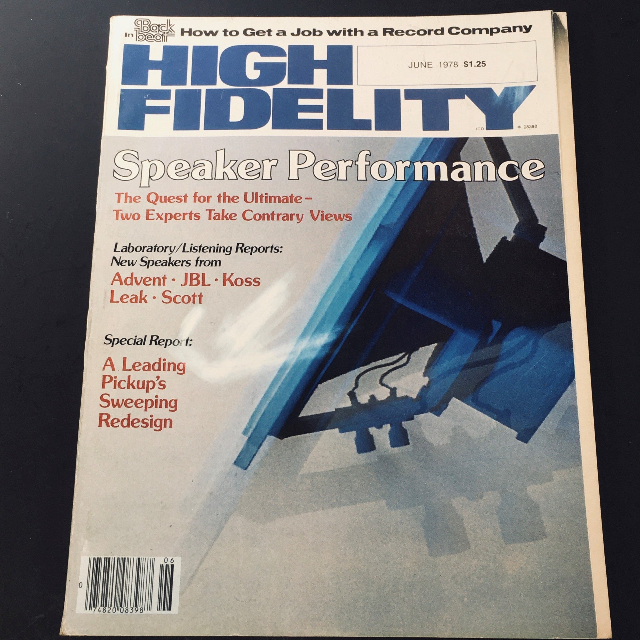 Cover of High Fidelity Magazine June 1978 showcasing a special report on a leading pickup's sweeping redesign, with details on speaker performance and listening reports from various brands.
