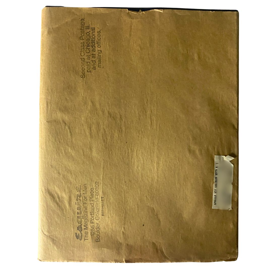 Back cover of the Esquire Magazine February 1970 No. 435, showcasing original subscription details and vintage packaging.