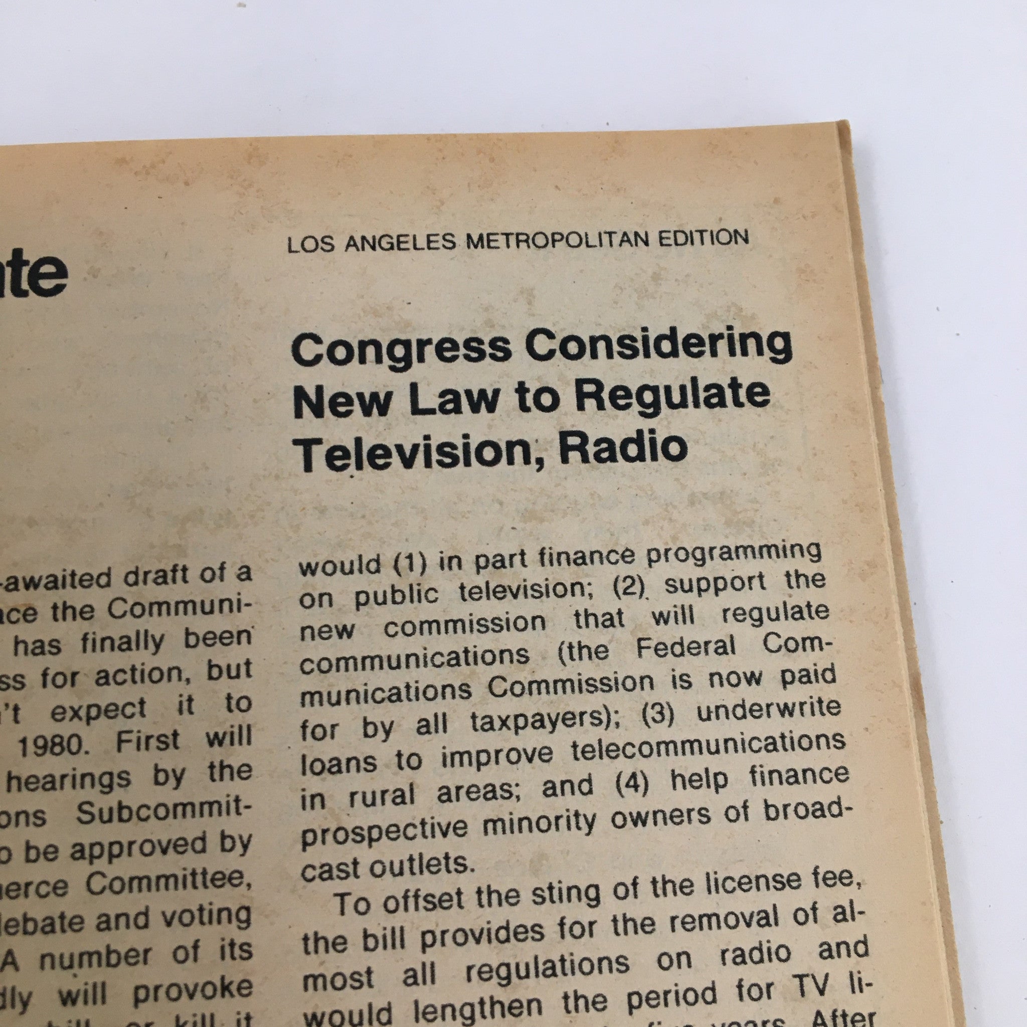 Inside page of TV Guide Magazine June 17 1978 featuring an article on Congress considering new law to regulate television and radio, highlighting cultural insights from the era.
