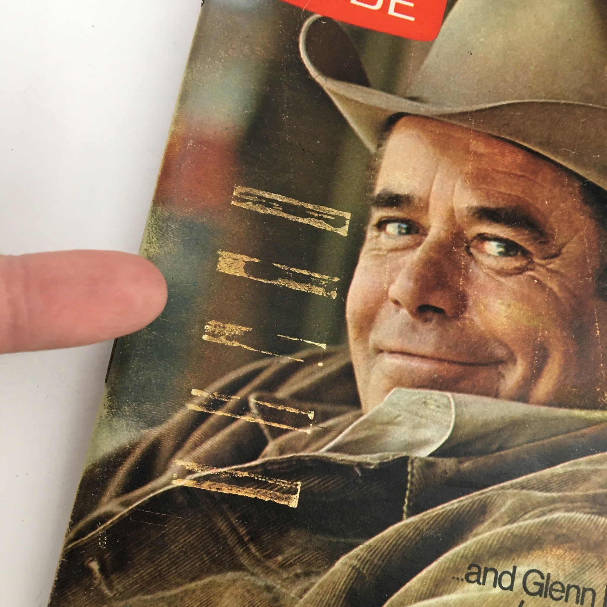 TV Guide Magazine April 1 1972 featuring Glenn Ford, showcasing a close-up of the actor smiling under a cowboy hat, ideal for vintage magazine collectors.