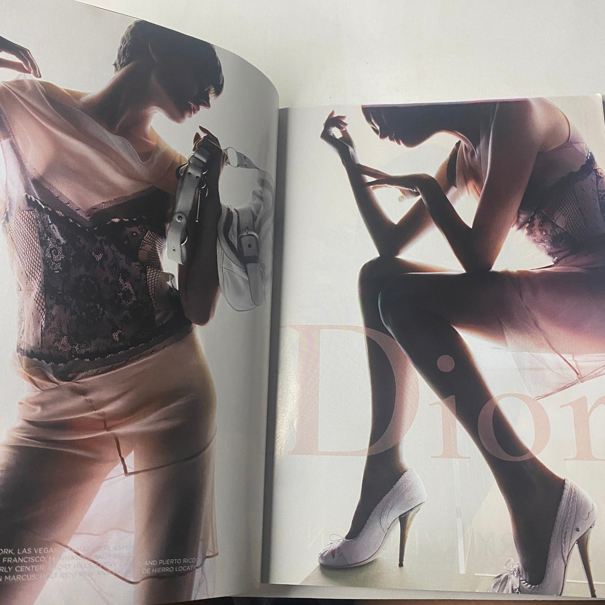 Harper's Bazaar Magazine May 2006, featuring a Dior advertisement highlighting elegant fashion with a model in a sophisticated pose.