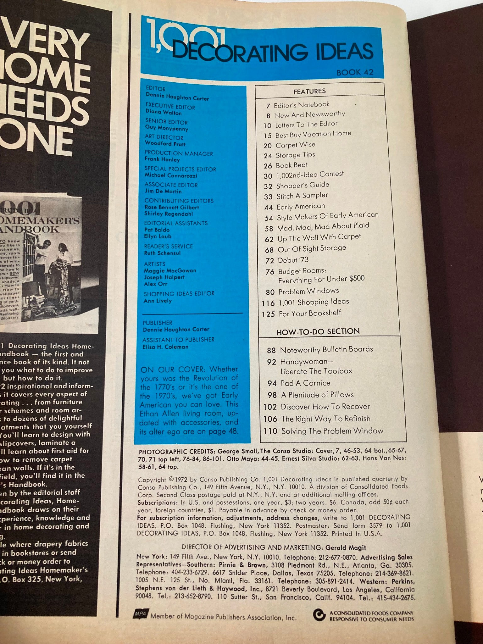 VTG 1001 Decorating Ideas Magazine 1972 Book 42 Noteworthy Bulletin Boards