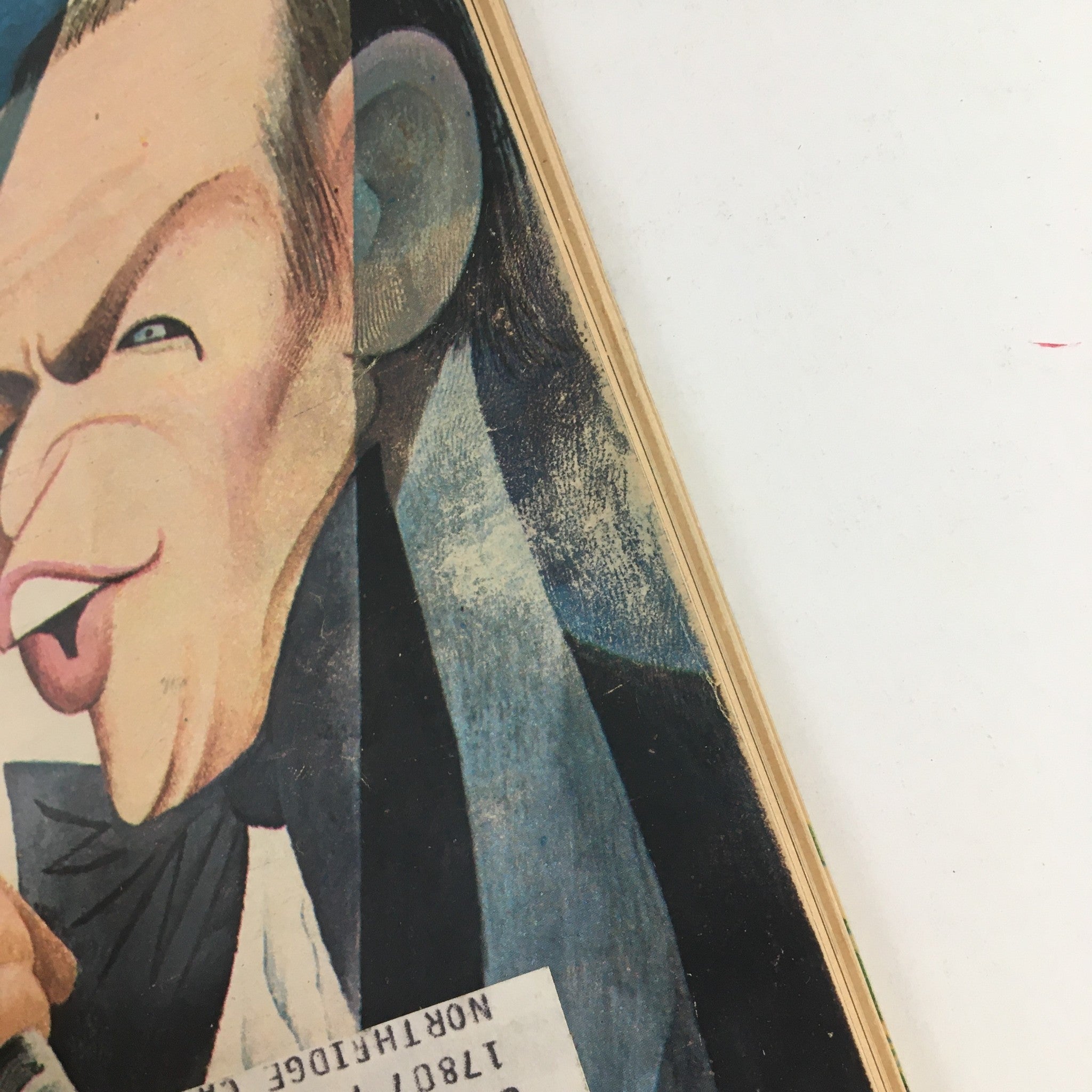 Image of the TV Guide Magazine April 16 1977 featuring Frank Sinatra, showcasing a caricatured drawing on the cover.