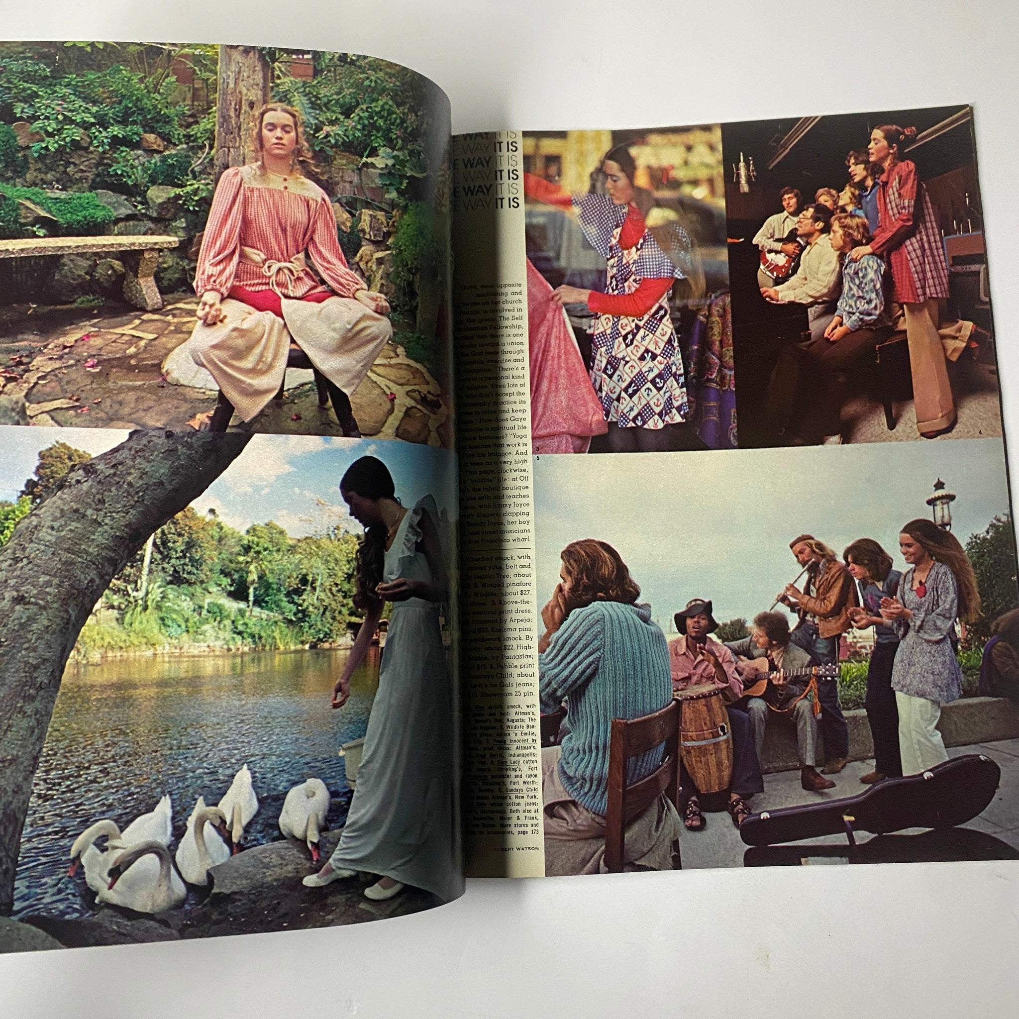 Seventeen Magazine March 1972 spread featuring vibrant youth culture photography, showcasing California style and outdoor activities, including musicians and scenic landscapes.