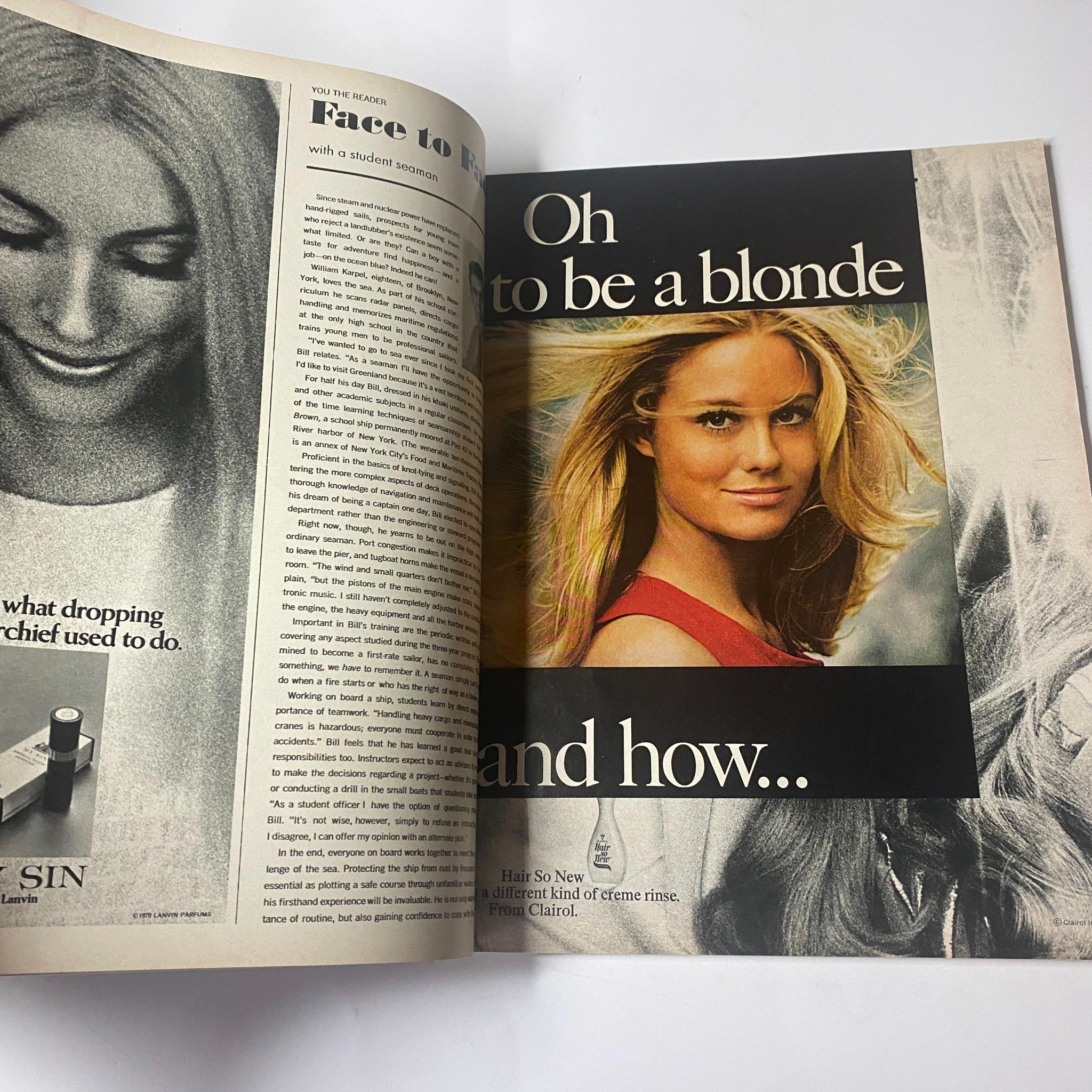 A page from Seventeen Magazine June 1970 Special Issue Summer Savings showcasing beauty tips with a stunning model highlighting blonde hair.