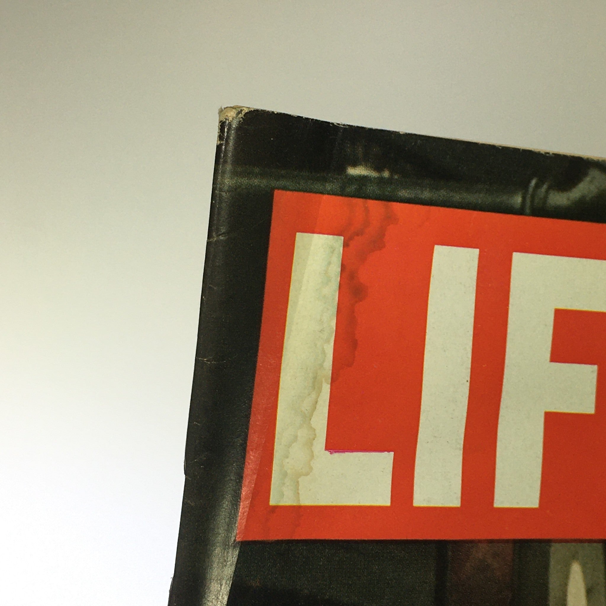 Cover detail of VTG Life Magazine July 16 1971 featuring the title 'LIFE' in bold red letters, showcasing vintage design and historical significance.