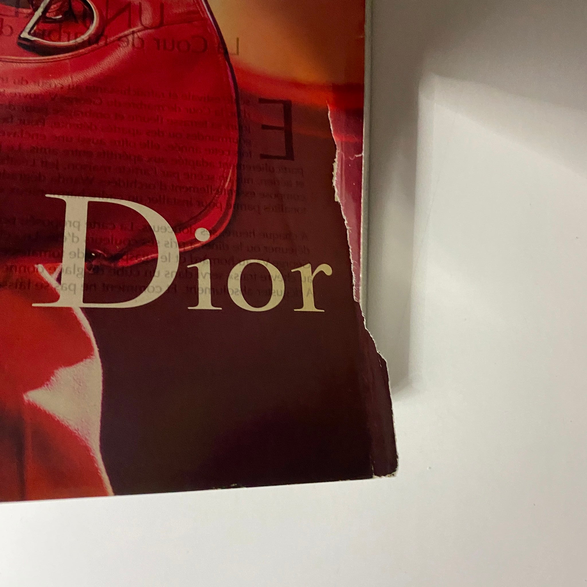 Close-up of the Vogue Paris Magazine August 2008 cover, highlighting the Dior logo alongside the striking image of Daria Werbowy.