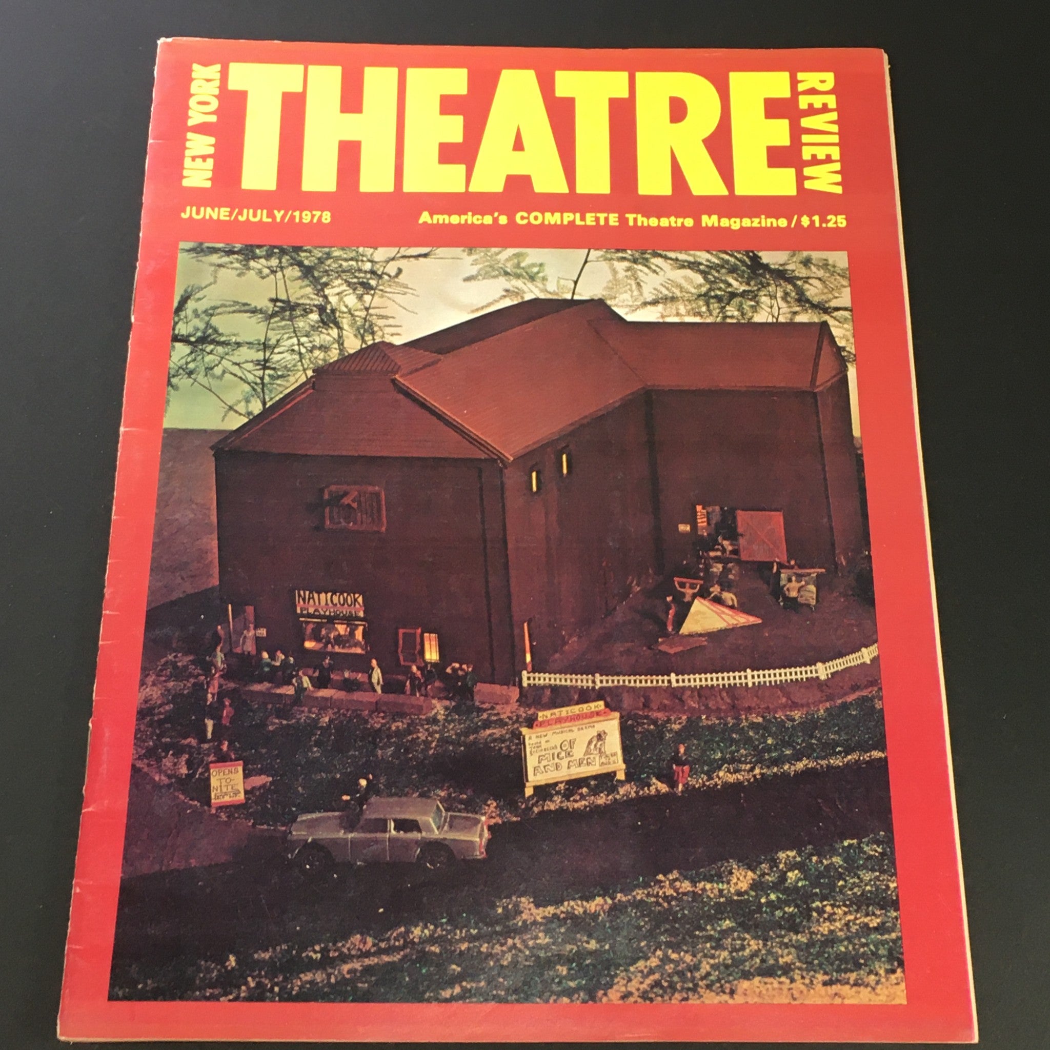 VTG New York Theatre Review Magazine Cover for June-July 1978 featuring a vibrant image of the theatre scene and capture of the Vancouver Playhouse.