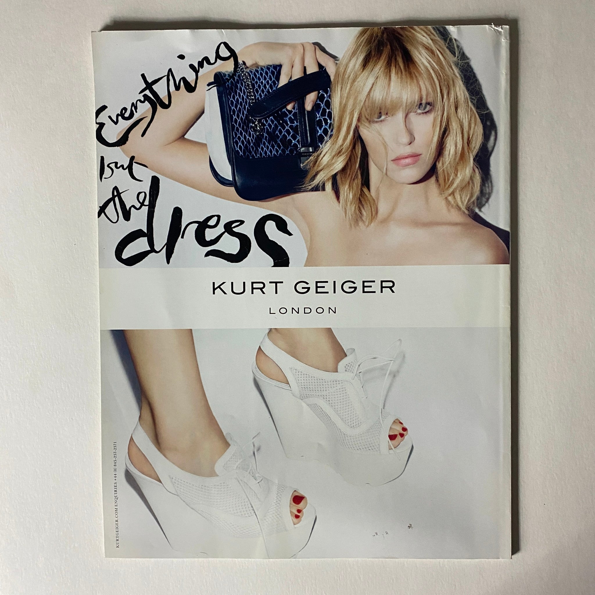 Cover of Kurt Geiger London promotional material featuring fashion footwear, emphasizing modern style and design from the Vogue Magazine Supplement Spring/Summer 2013.