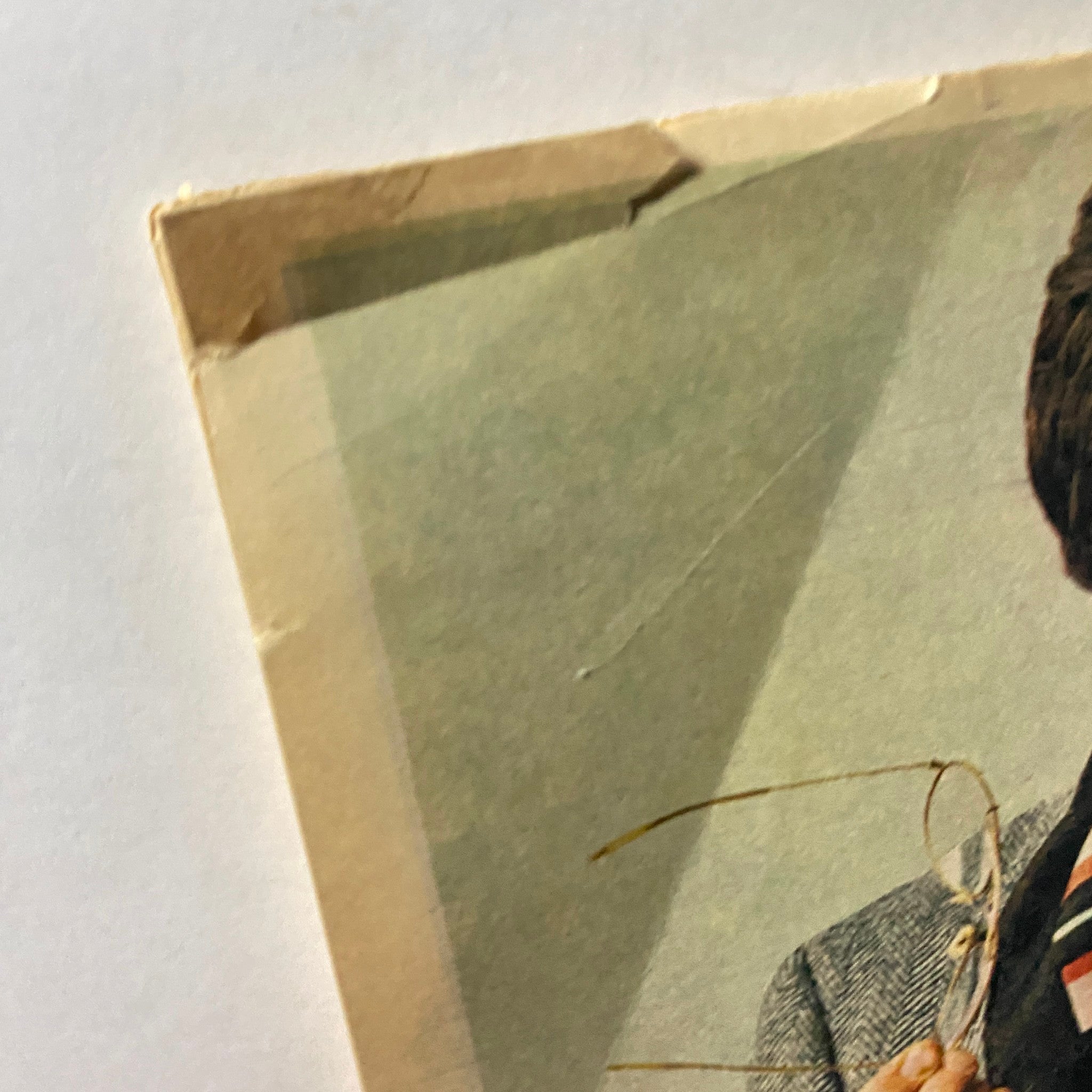 Detailed view of a model ad from The New York Times Magazine October 4, 1970, highlighting attire from Worsted-Tex, showcasing the fashion trends of the time.