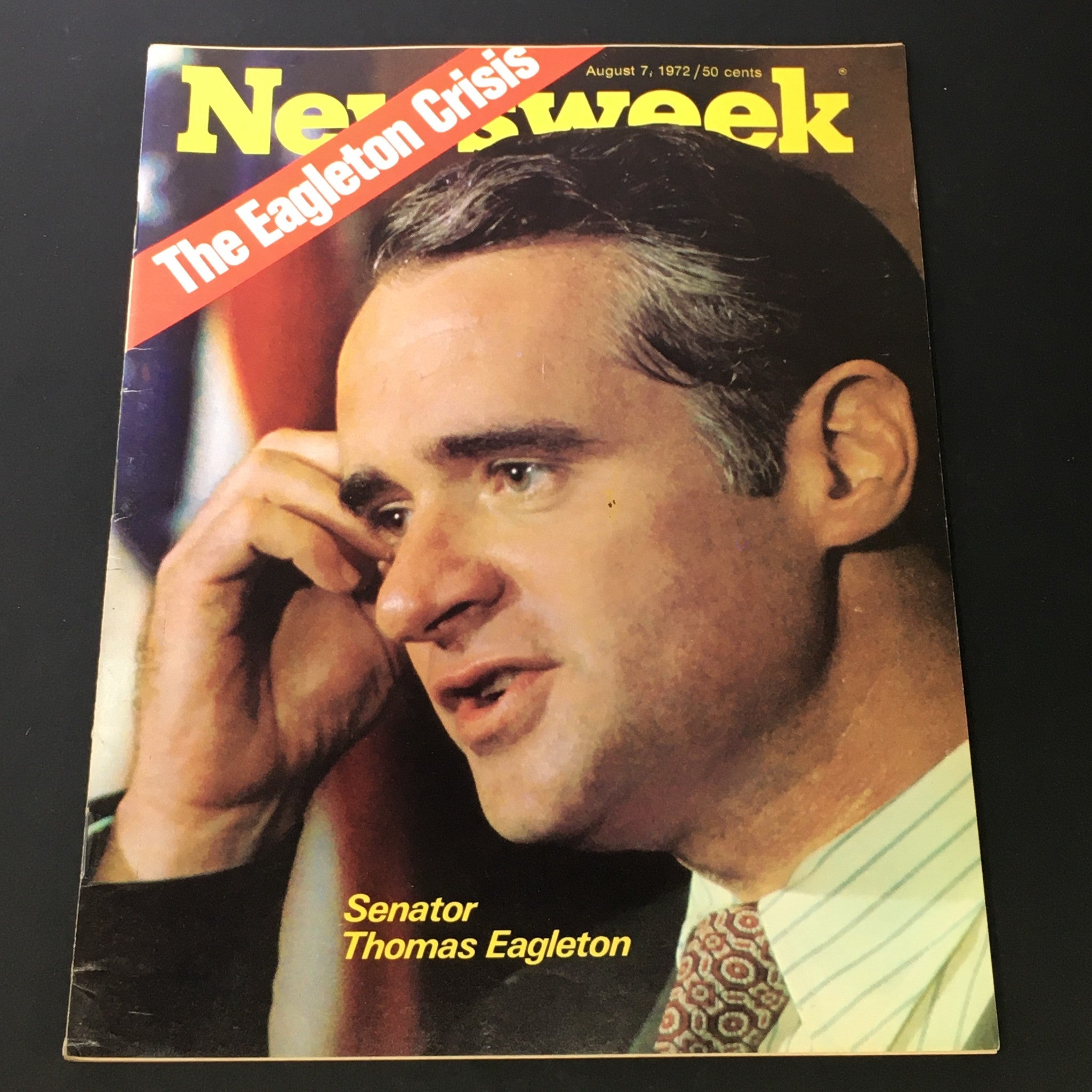 VTG Newsweek Magazine August 7 1972 featuring a cover image of Senator Thomas Eagleton with a headline about the Eagleton Crisis, showcasing the political themes of the time.