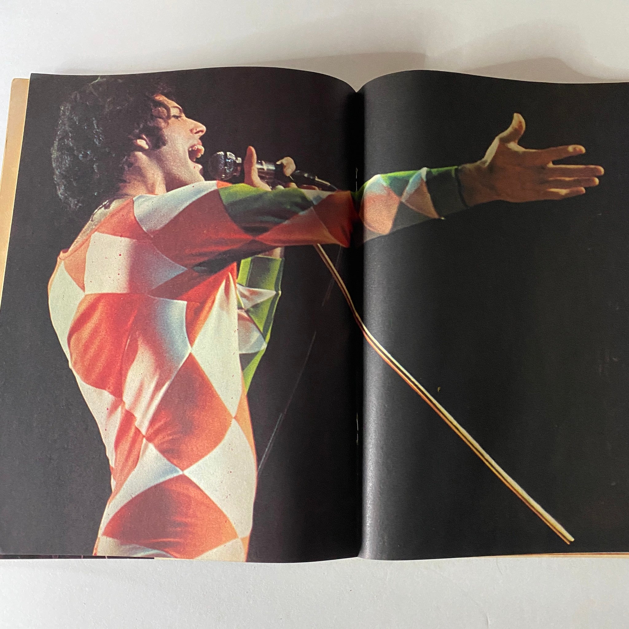 Page from VTG Hit Parader Magazine May 1978 featuring a dynamic performance image of a singer, showcasing the vibrancy of the rock era.