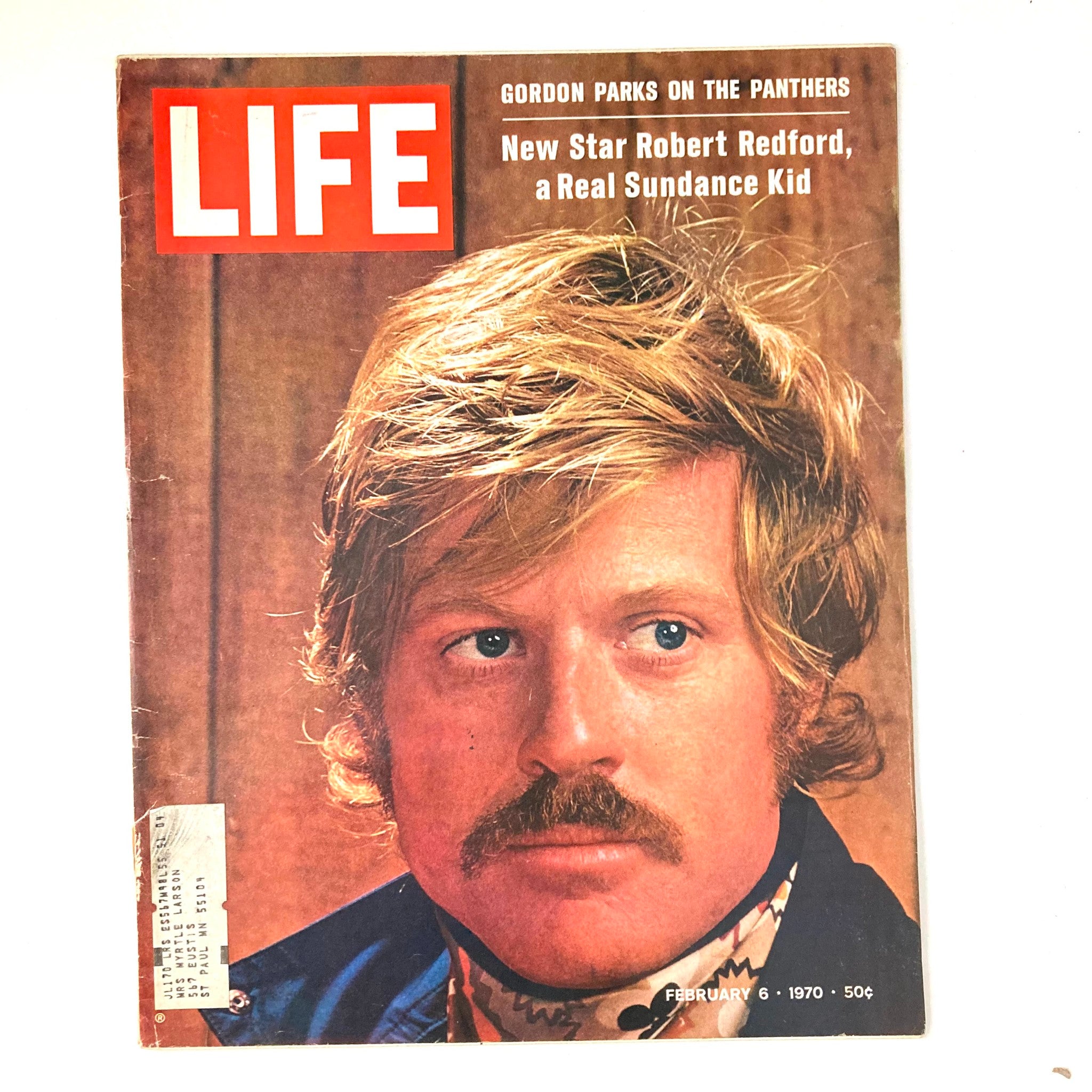Cover of VTG Life Magazine February 6 1970 Vol 68 No. 4 featuring Robert Redford, the Real Sundance Kid.