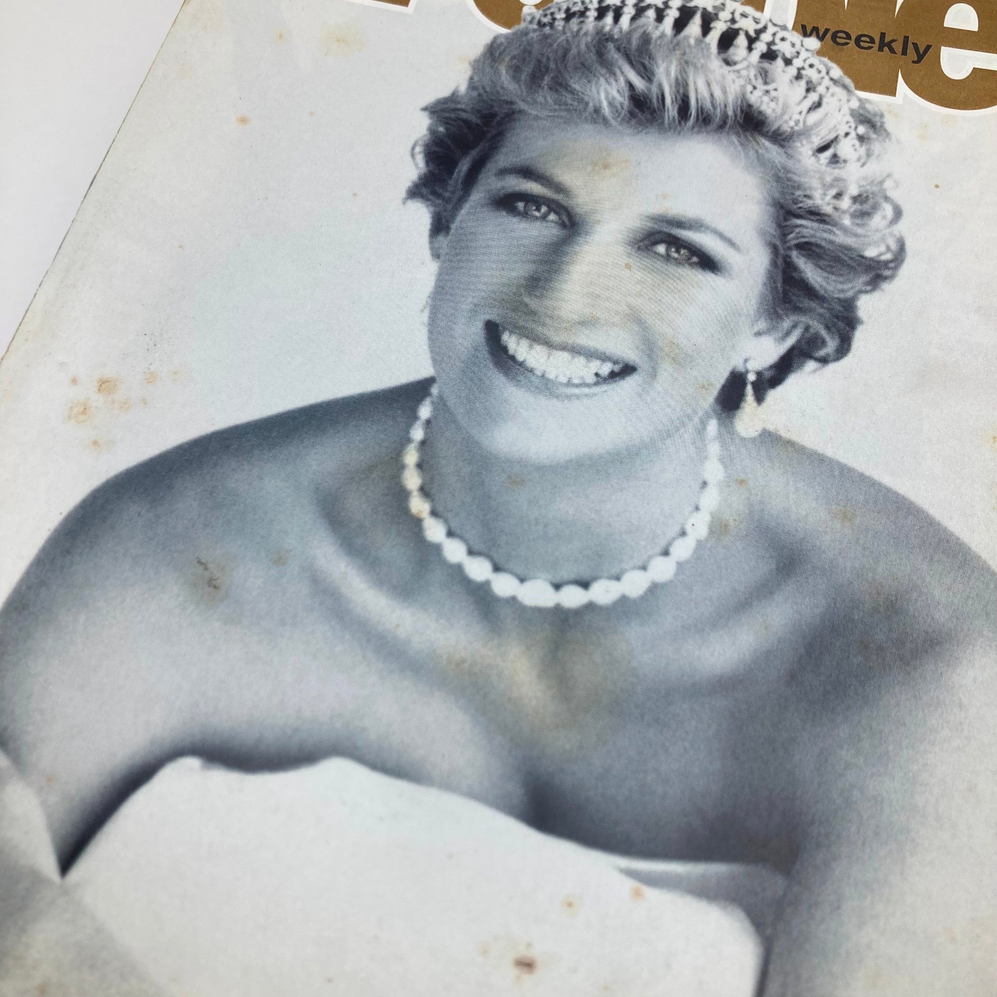 Close-up of the cover of People Weekly Magazine, September 15, 1997, displaying Princess Diana's radiant smile and elegant jewelry.