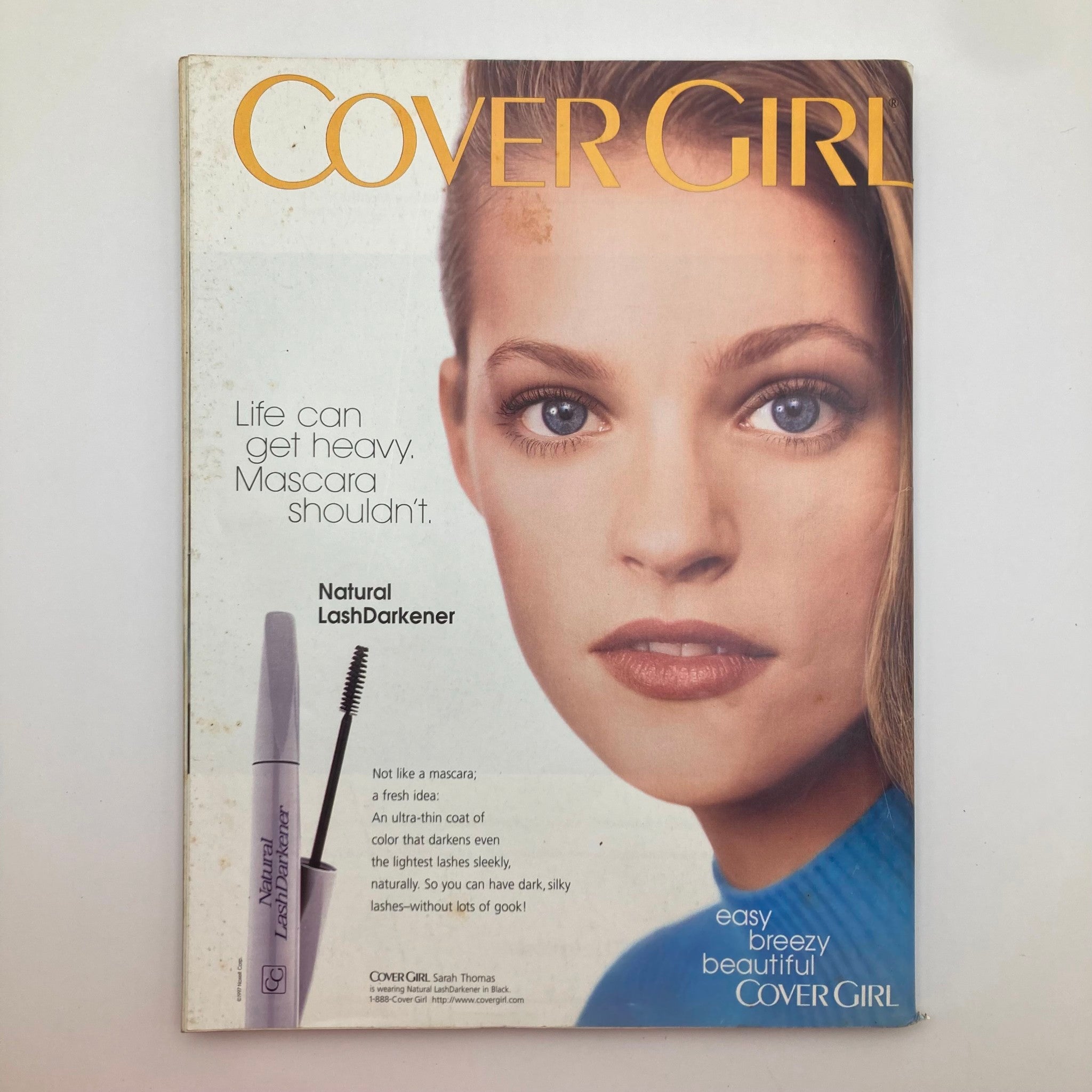 Back cover of People Weekly Magazine dated September 15, 1997, displaying an advertisement for Cover Girl with model promoting natural beauty.