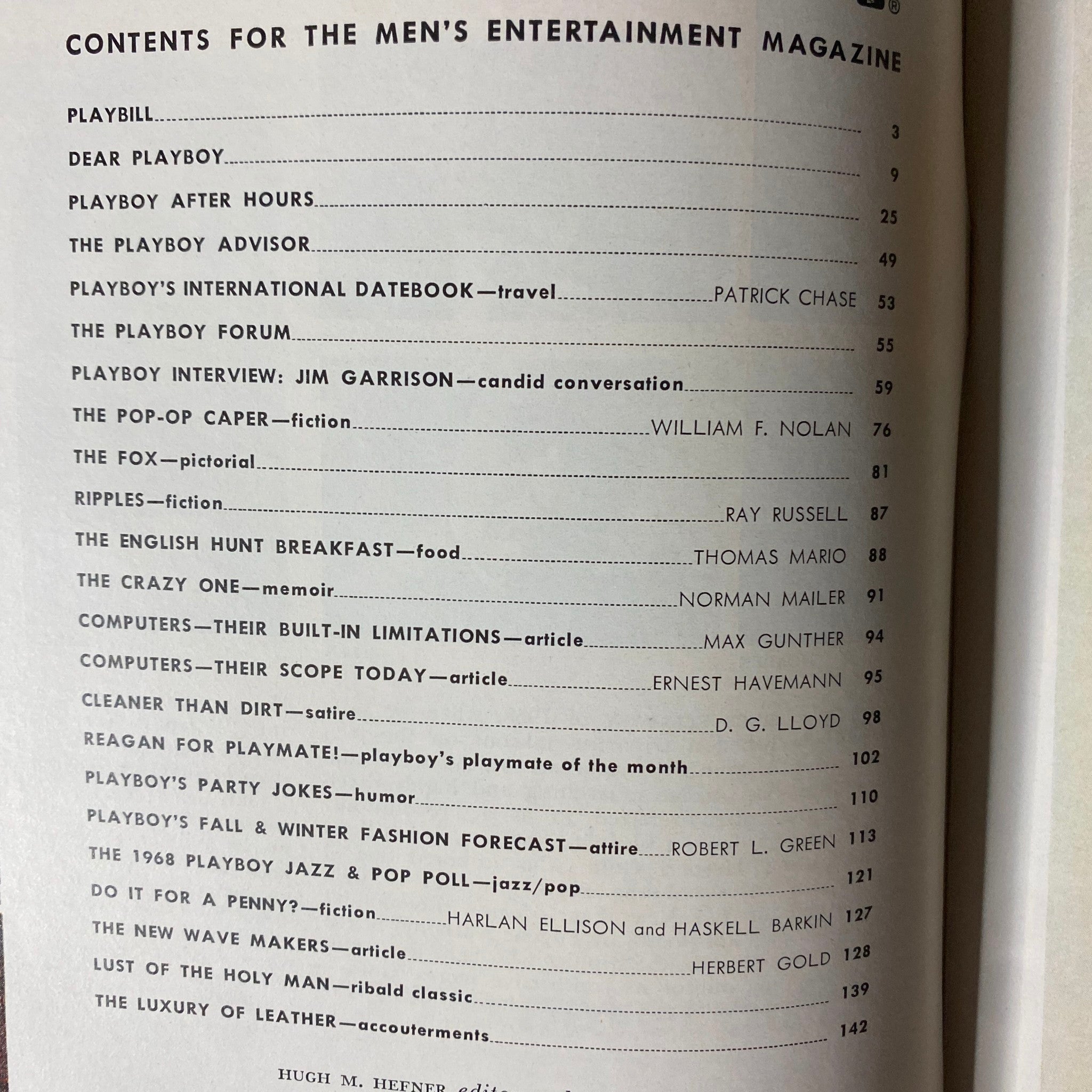 Playboy Magazine October 1967 Playmate Reagan Wilson w Centerfold No Label