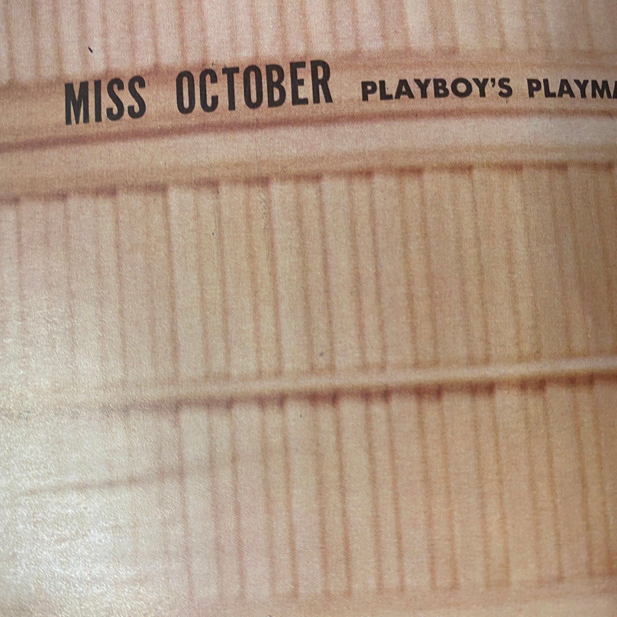 Miss October page from Playboy Magazine October 1958, marking the Playmates feature with elegant presentation.