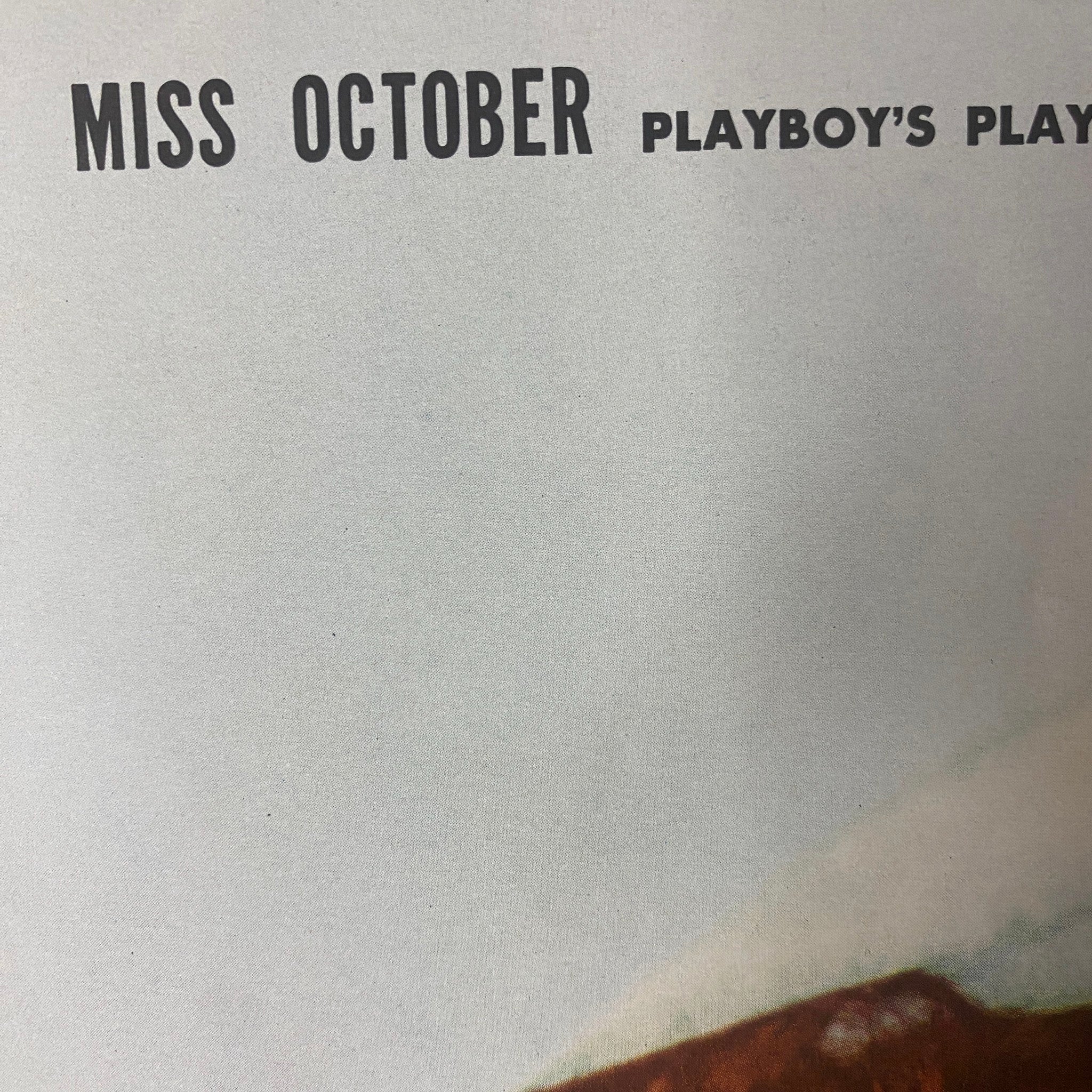 Another Miss October page from Playboy Magazine October 1958, showcasing the Playmates with distinct graphics and layout.