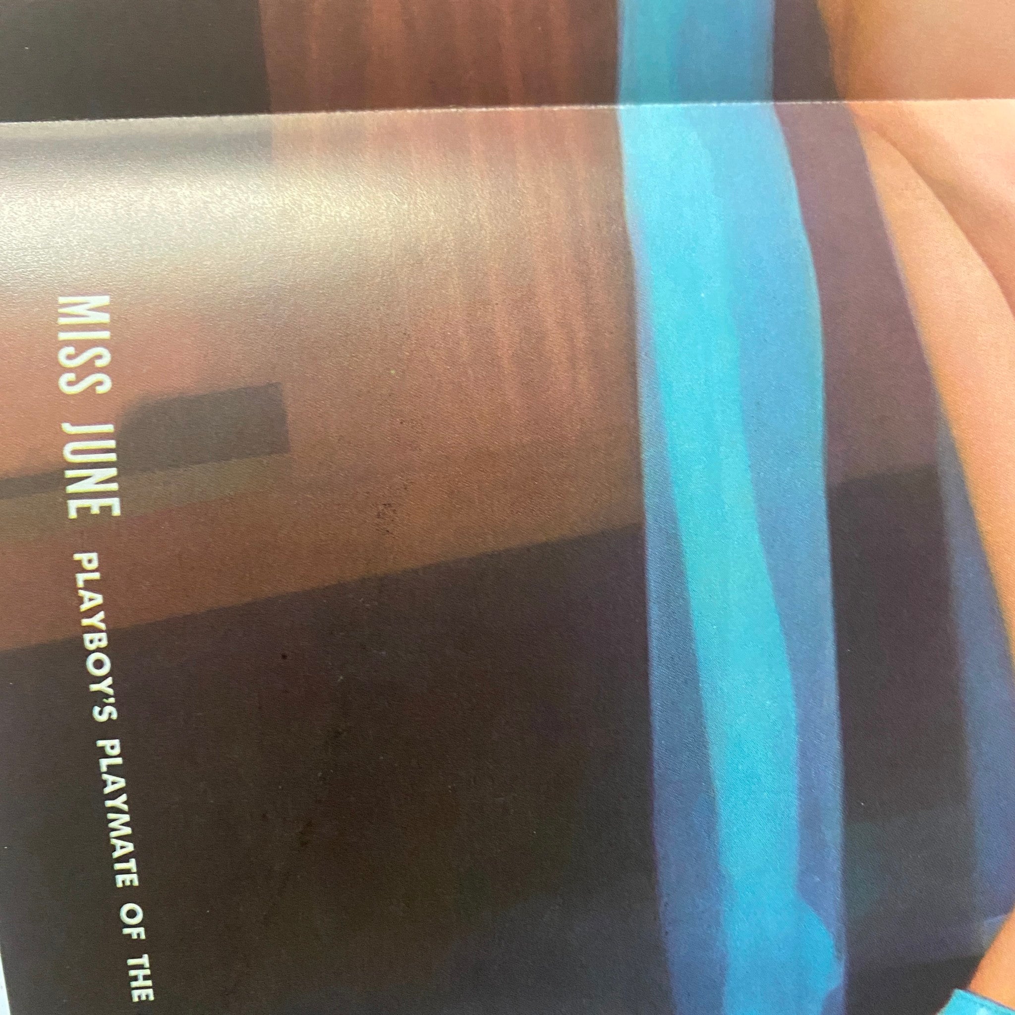 Centerfold page from Playboy Magazine June 1958 featuring Judy Lee Tomerlin as Playmate of the Month.