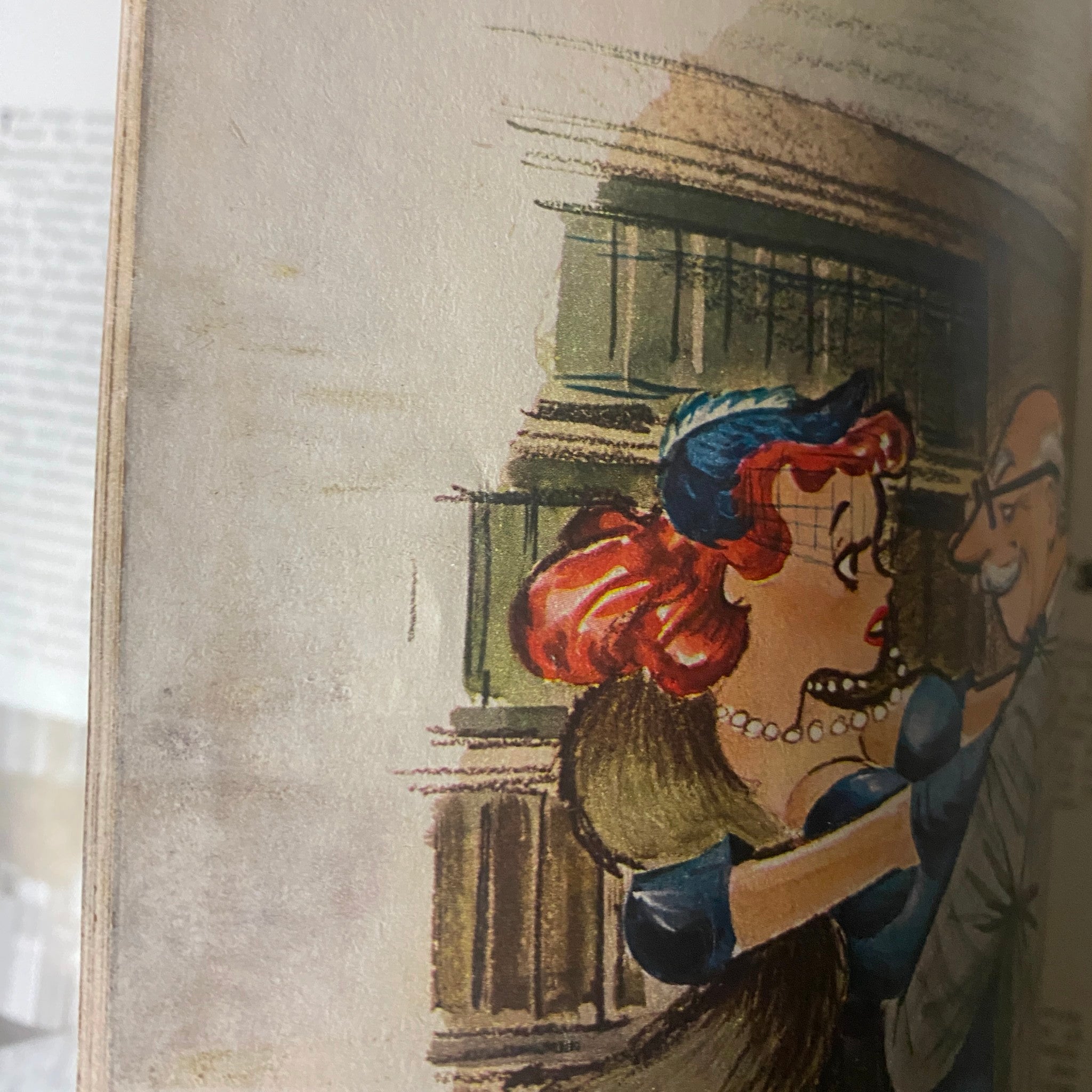 Playboy Magazine August 1955 featuring an illustrated scene with a stylish woman in conversation, exemplifying the artistic style of the time.