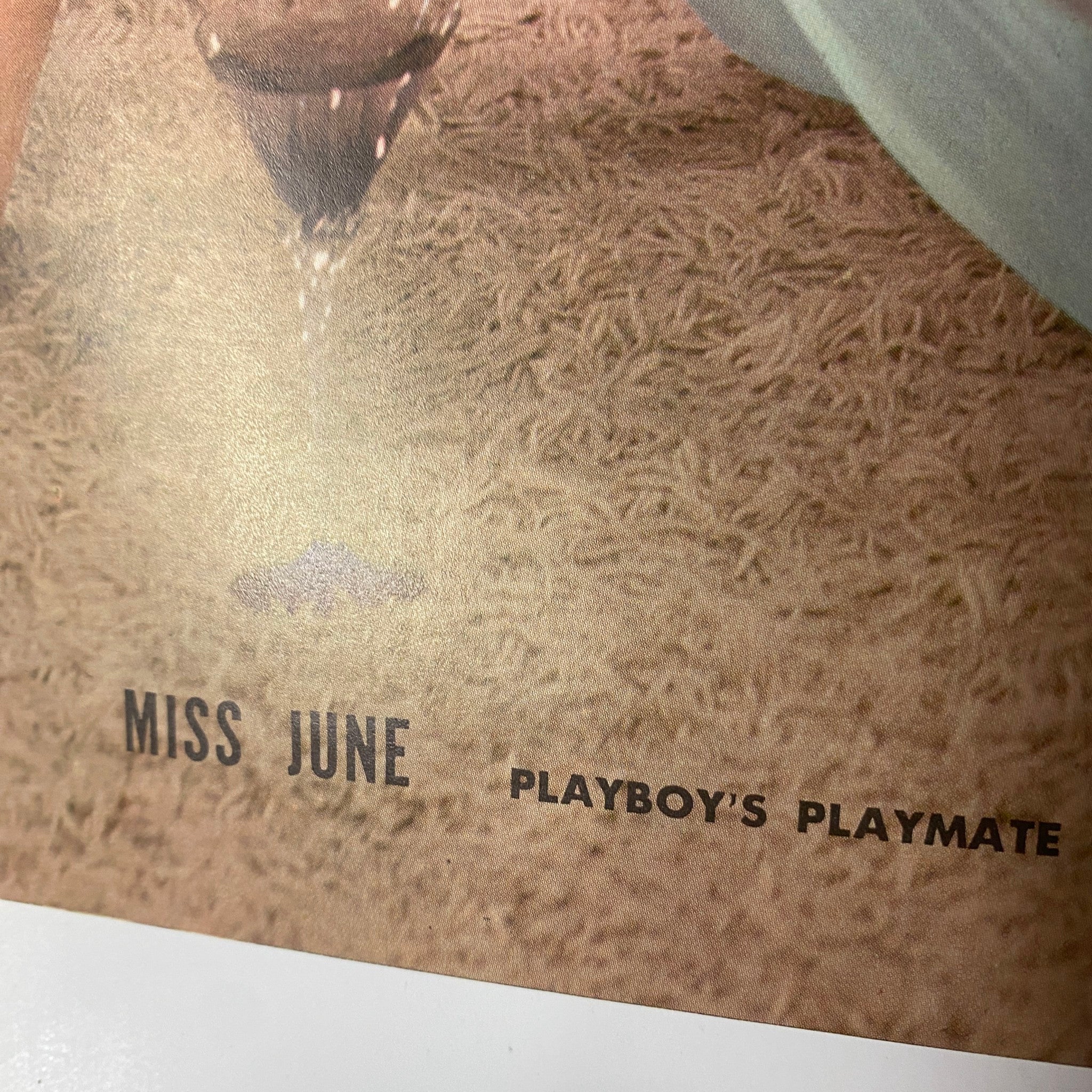 Playboy Magazine June 1955 featuring the centerfold of Eve Meyer as Playmate of the Month with text highlighting her status.