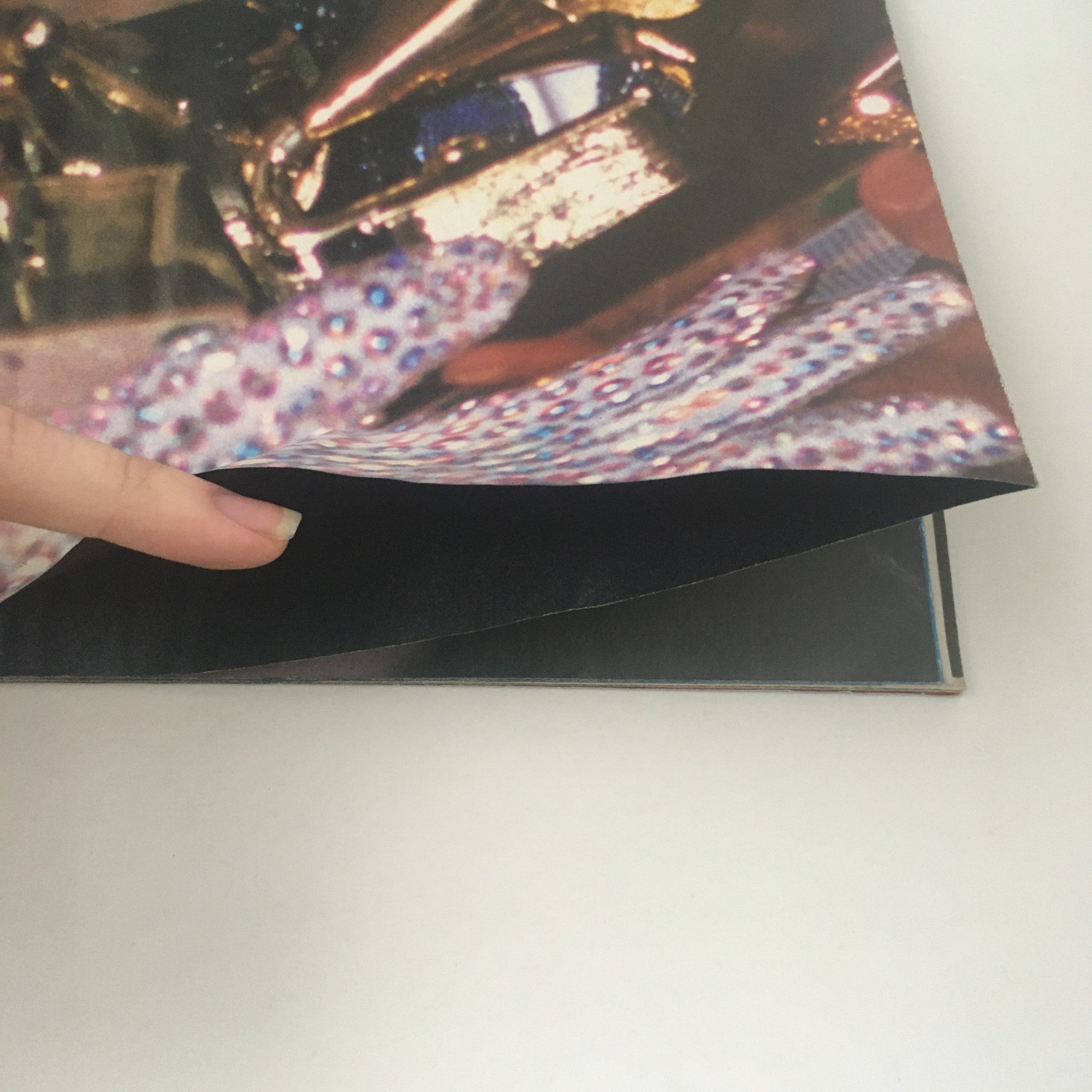 Detail of Megastars Magazine Vol 1 #2 1984, showing the cover page featuring sparkling designs and textures, showcasing Michael Jackson and The Jacksons on Tour.