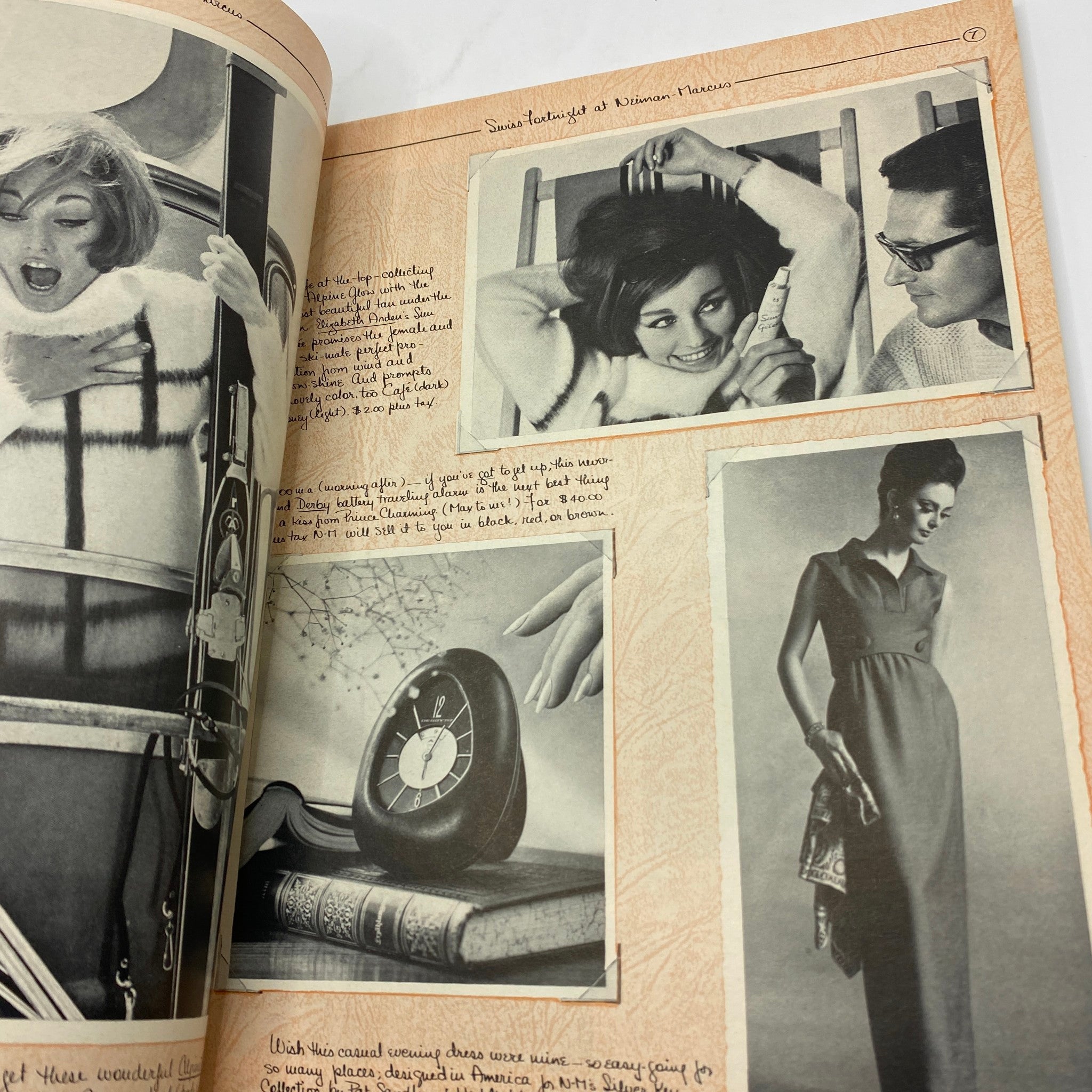 Interior pages from VTG Vogue Magazine October 1 1963 featuring vintage fashion photography and advertisements showcasing iconic styles from the 1960s.