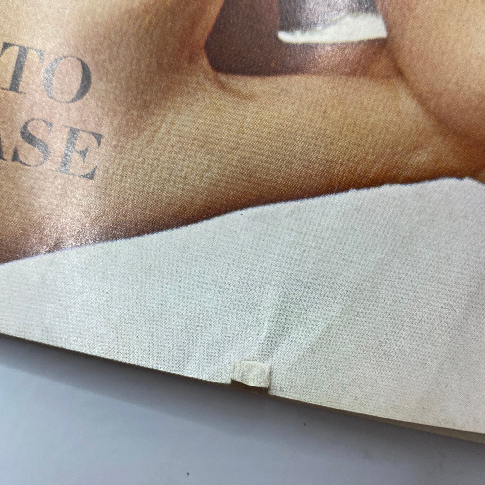 Close-up detail of VTG Vogue Magazine February 15 1966 cover featuring Veruschka von Lehndorff text, showing the condition of the magazine.