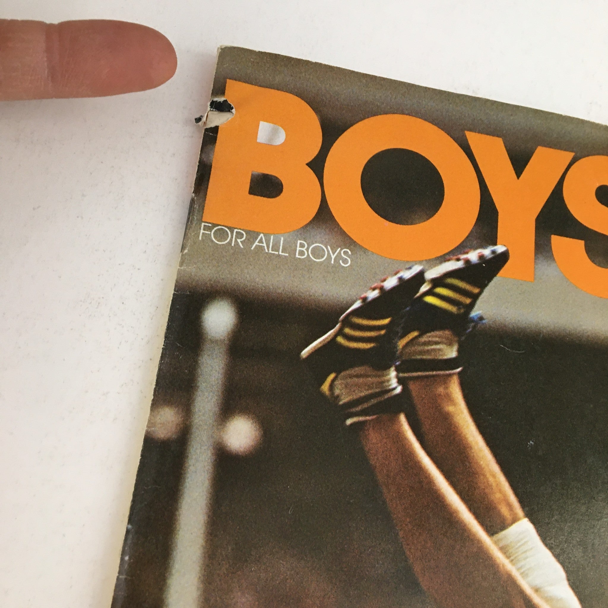 Close-up image of the Boys' Life Magazine July 1978 cover, highlighting the title and Bruce Jenner's athleticism, with a focus on fitness tips and motivational content for boys.