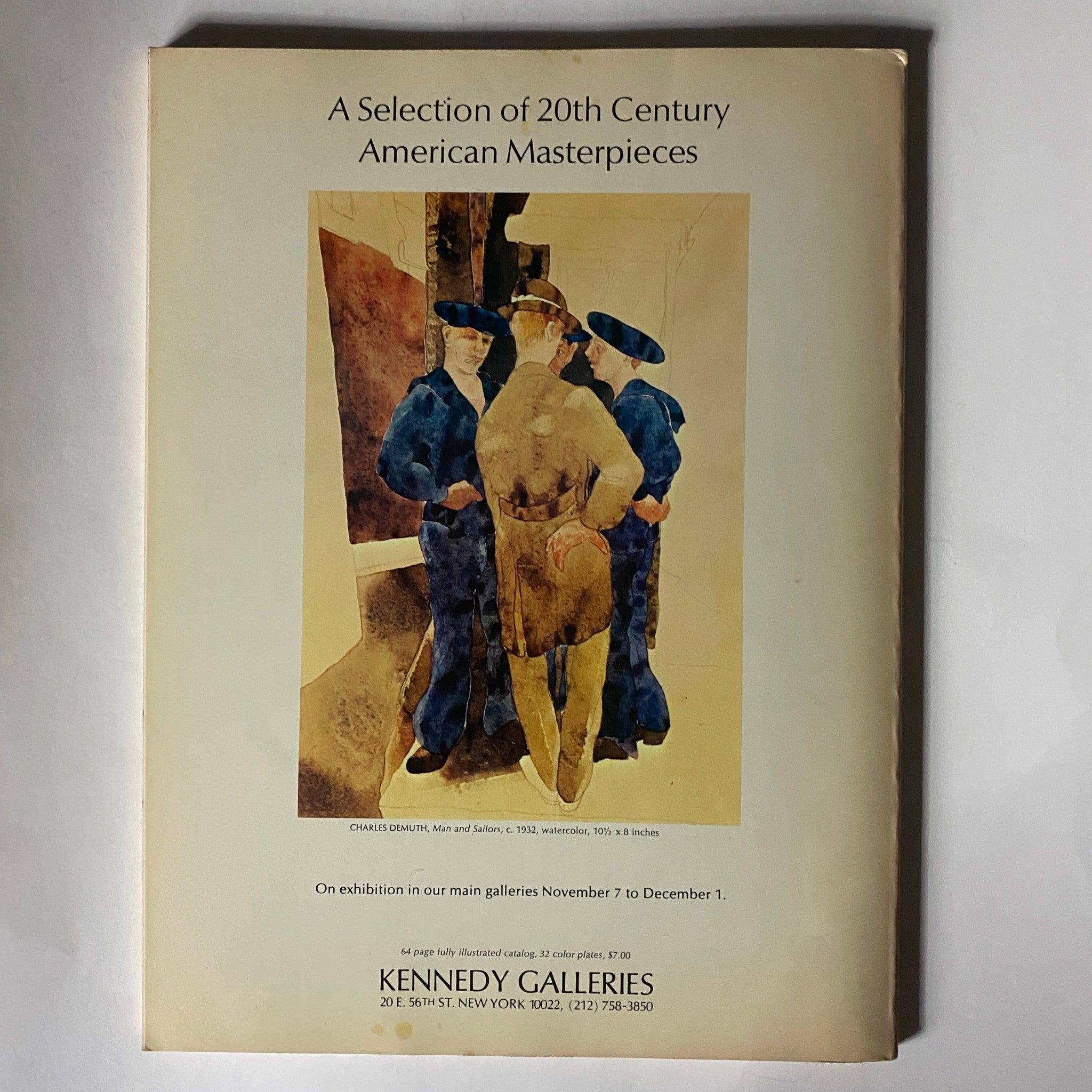 Back cover of the VTG Art in America Magazine November 1973 advertising a selection of 20th Century American Masterpieces with artwork by Charles Demuth.