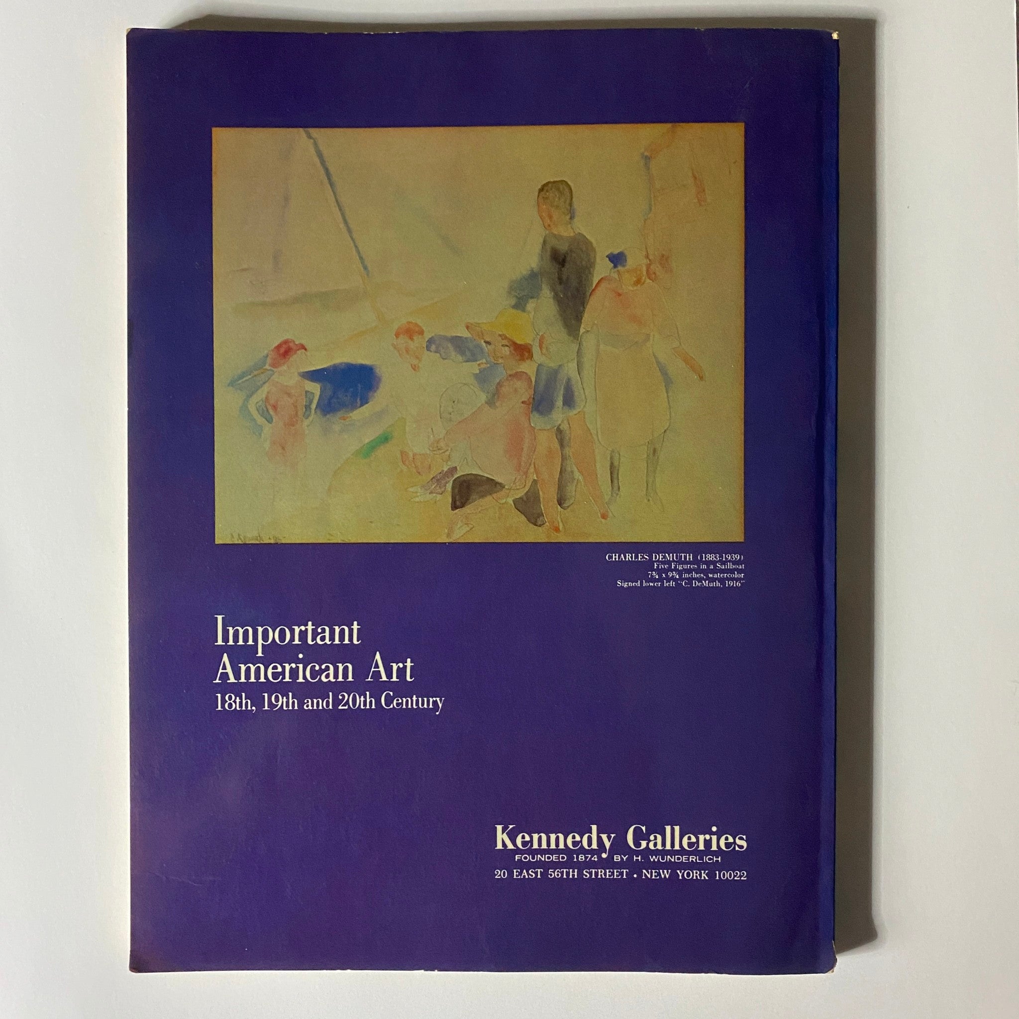 Back cover of VTG Art in America Magazine November 1970, displaying a painting by Charles Demuth, promoting Important American Art of the 18th, 19th, and 20th centuries.