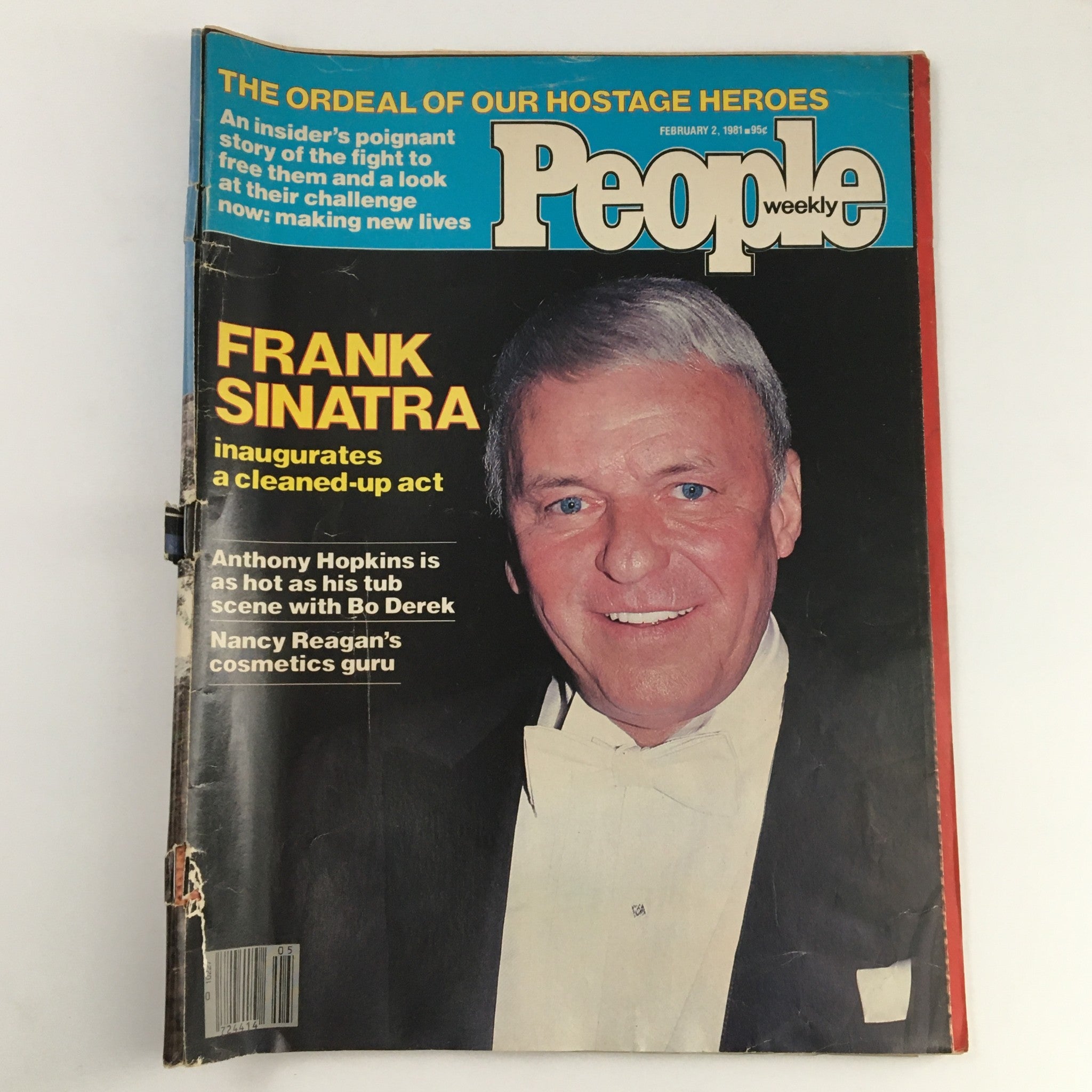 Cover of People Weekly Magazine February 2, 1981 featuring Frank Sinatra and Anthony Hopkins, highlighting Sinatra's new act and Hopkins' rising stardom.