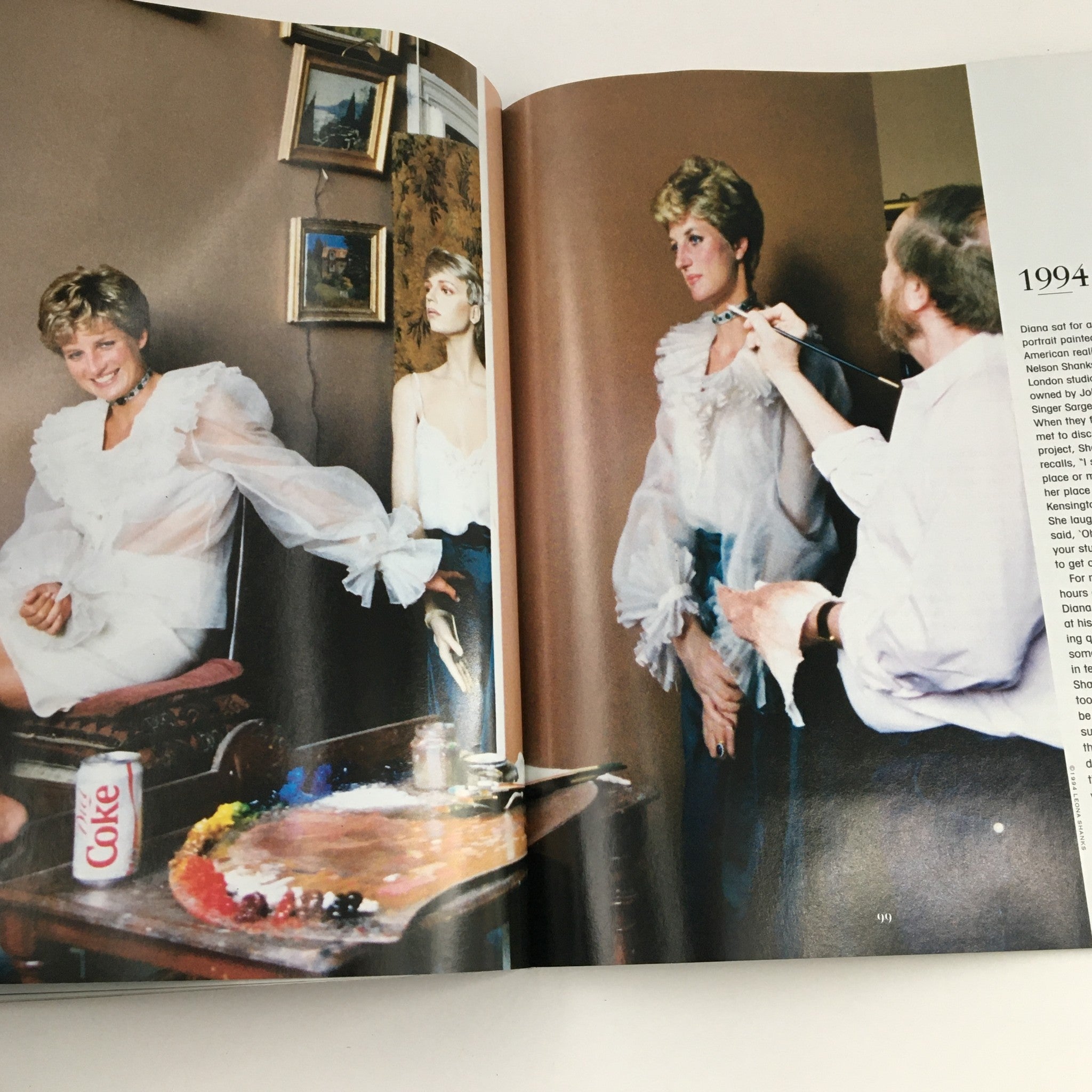 People Weekly Magazine Fall 1997 Diana, Princess of Wales featuring a styled portrait of Diana being painted by an artist, showcasing her fashion and poise.