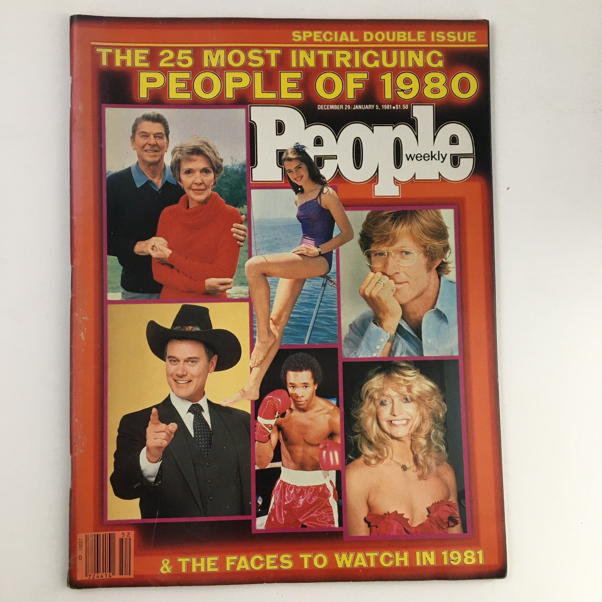Cover of People Weekly Magazine December 29, 1980 featuring Ronald Reagan and Nancy Reagan, alongside notable personalities, highlighting 'The 25 Most Intriguing People of 1980'.