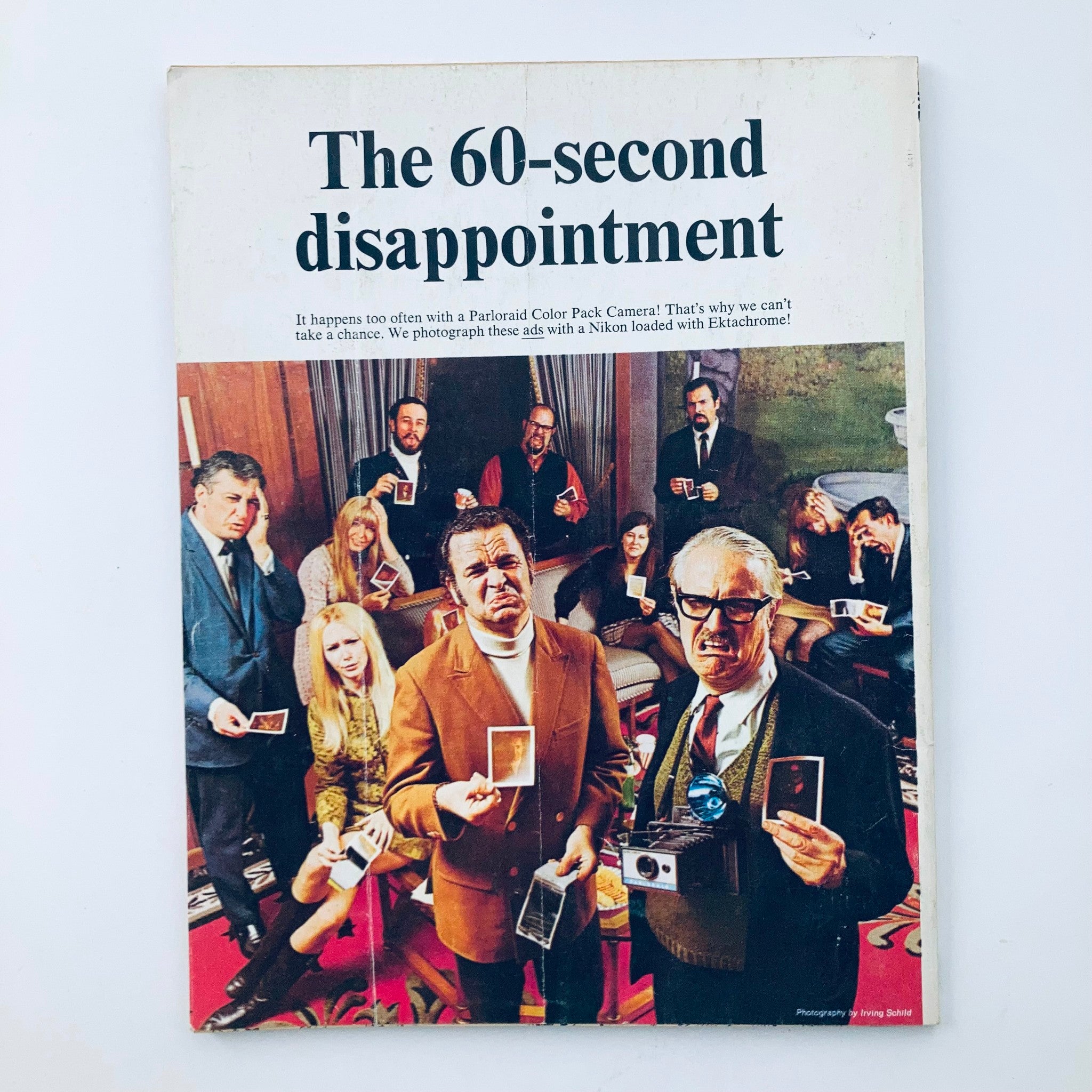 Cover of VTG 1972 Mad Magazine Special Number Eight featuring the title 'The 60-second disappointment' with a comedic group photo of people holding instant photos