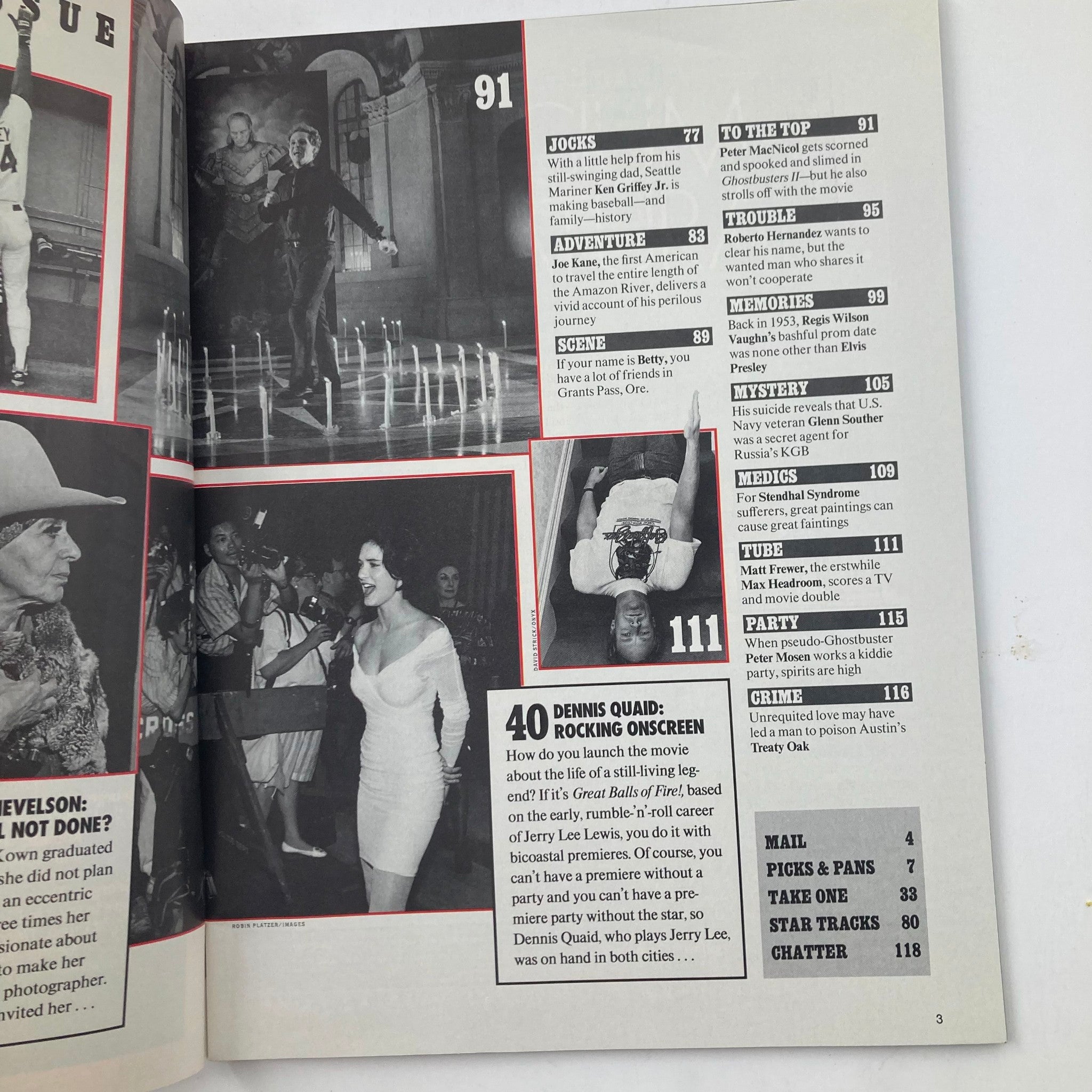 Another page of the People Weekly Magazine July 17, 1989, showcasing articles and images related to entertainment and pop culture trends of the late 1980s.