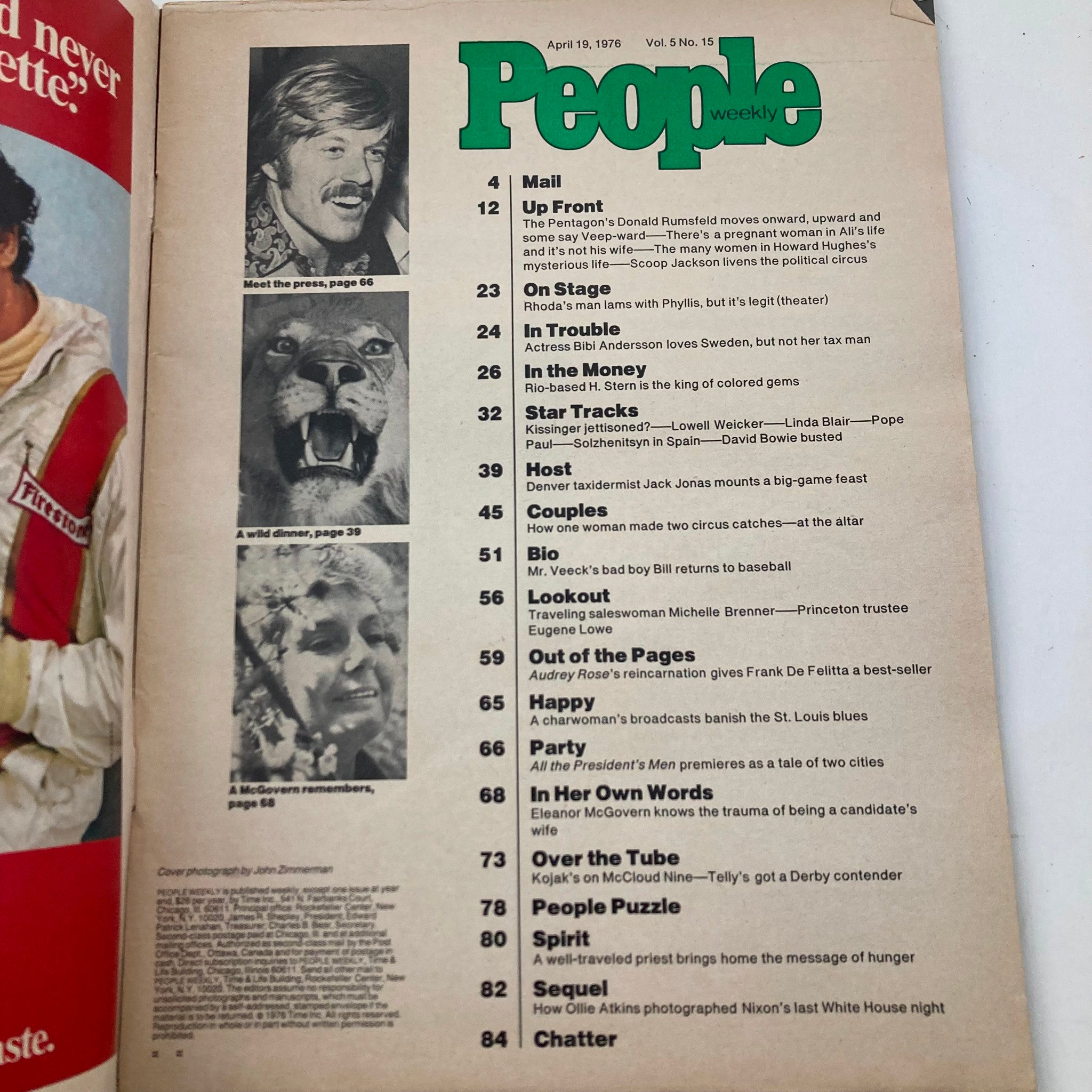 VTG People Weekly Magazine April 19 1976 Vol 5 No. 15 Telly Savalas No Label