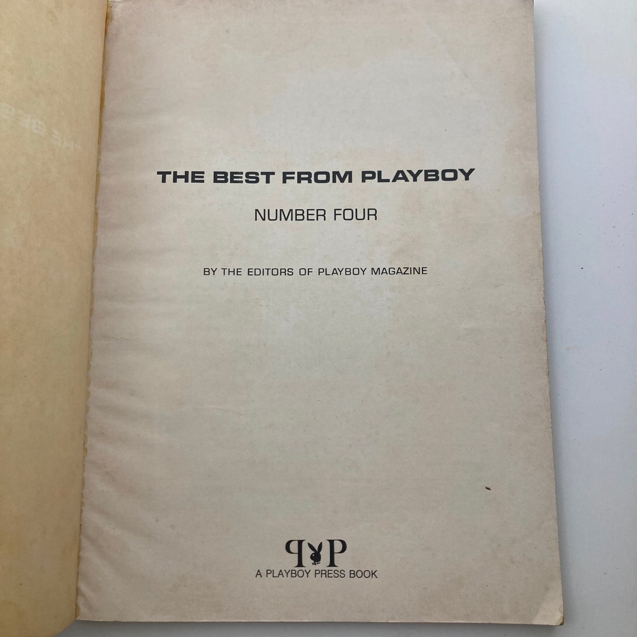 Title page of VTG 1970 The Best From Playboy Magazine Number Four, showcasing the editorial details and branding of this collectible publication.