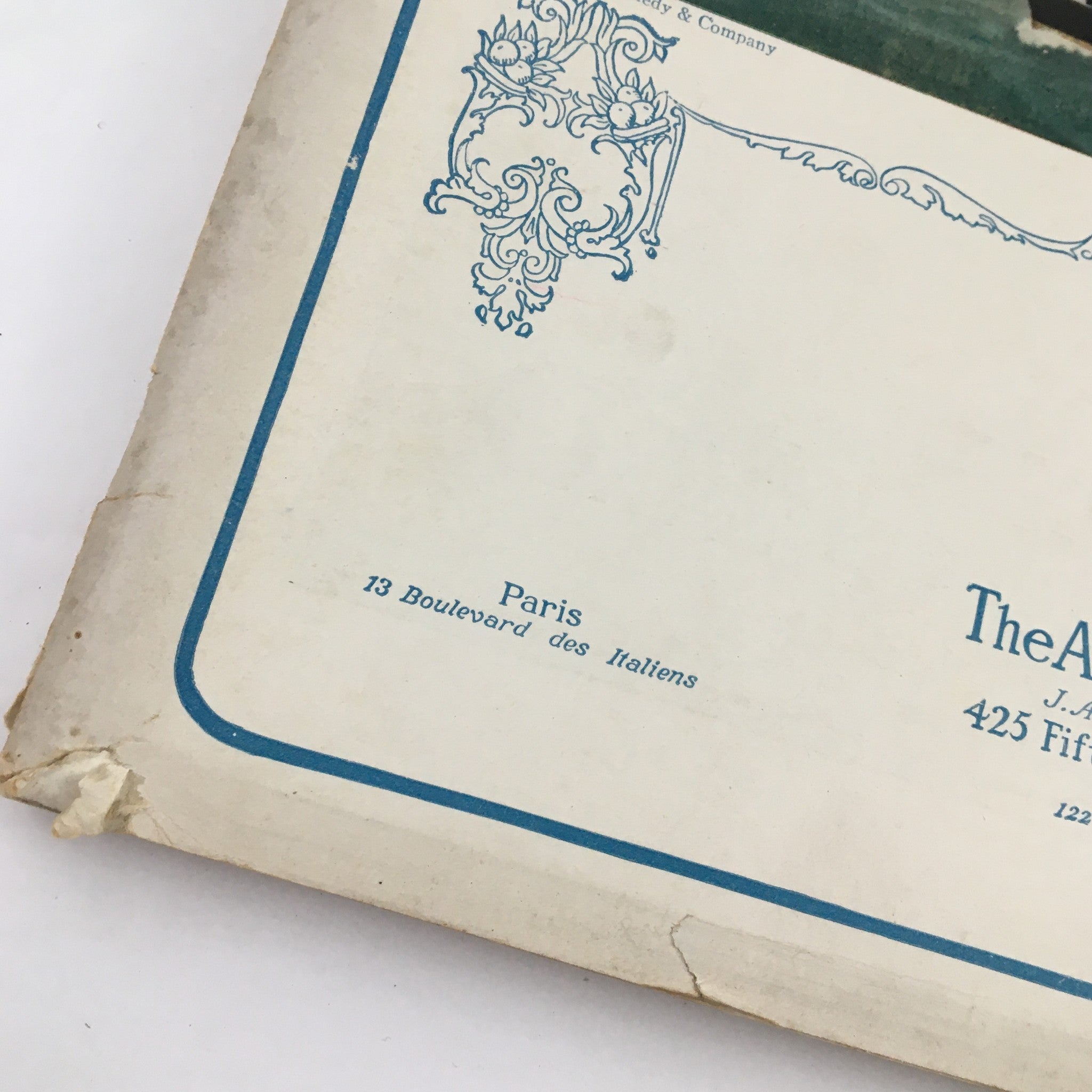 VTG The Spur Magazine May 1 1926 - Cover detail showing address of Paris and decorative border.