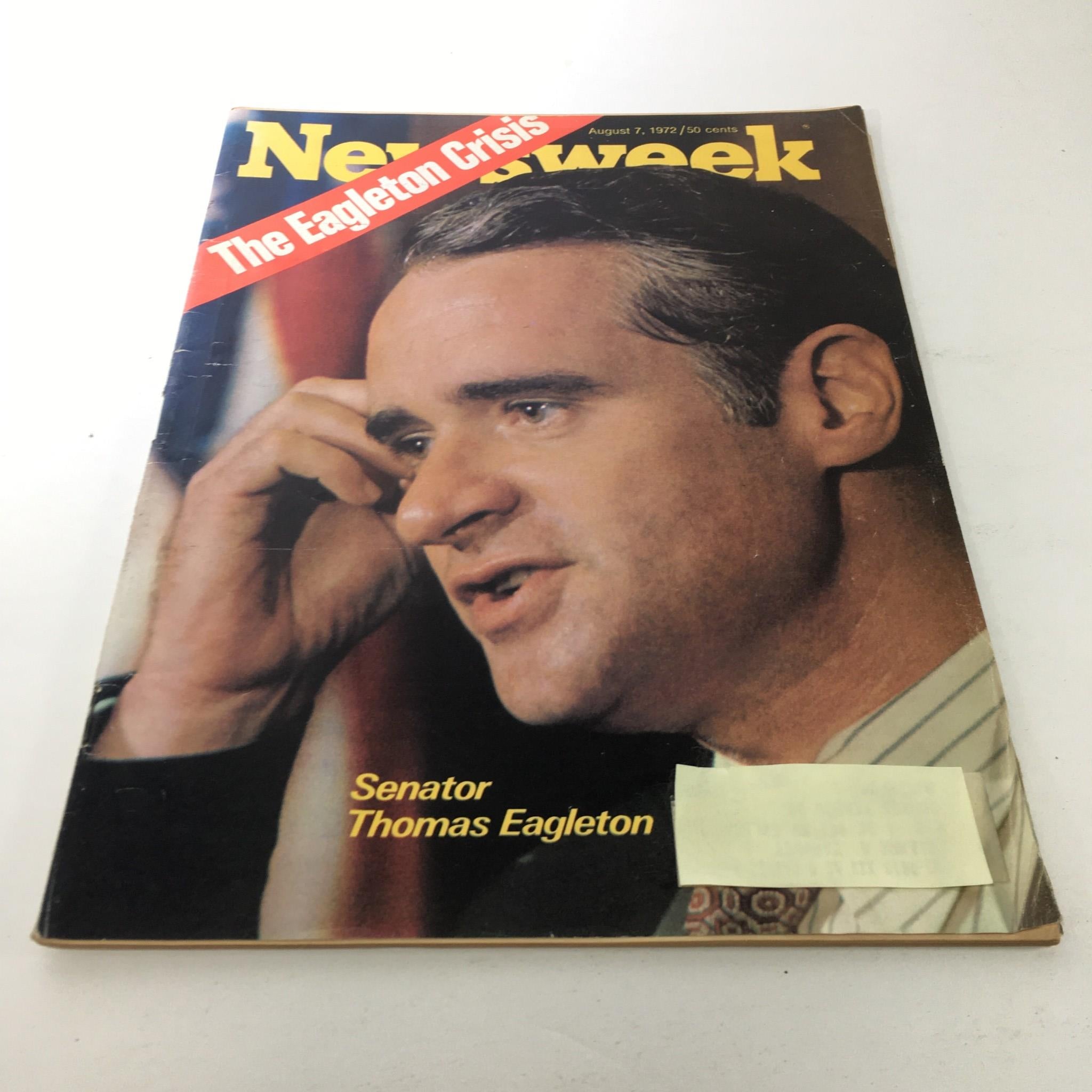 Cover of the VTG Newsweek Magazine dated August 7, 1972, featuring Senator Thomas Eagleton and the headline 'The Eagleton Crisis'