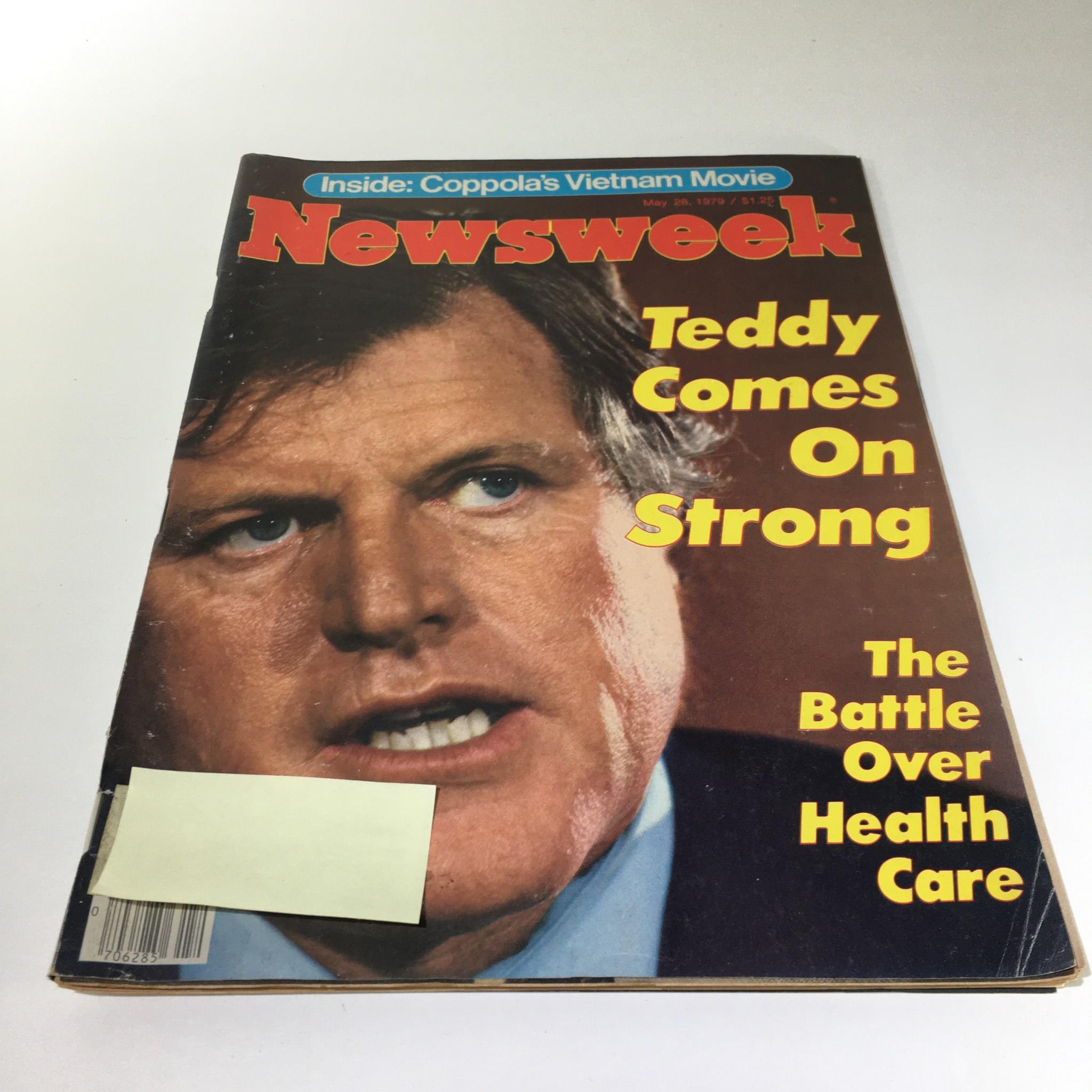 Vintage Newsweek magazine cover from May 28, 1979, titled 'Teddy Comes On Strong: The Battle Over Health Care', featuring a close-up image of a prominent figure, showcasing the magazine's retro design and condition.