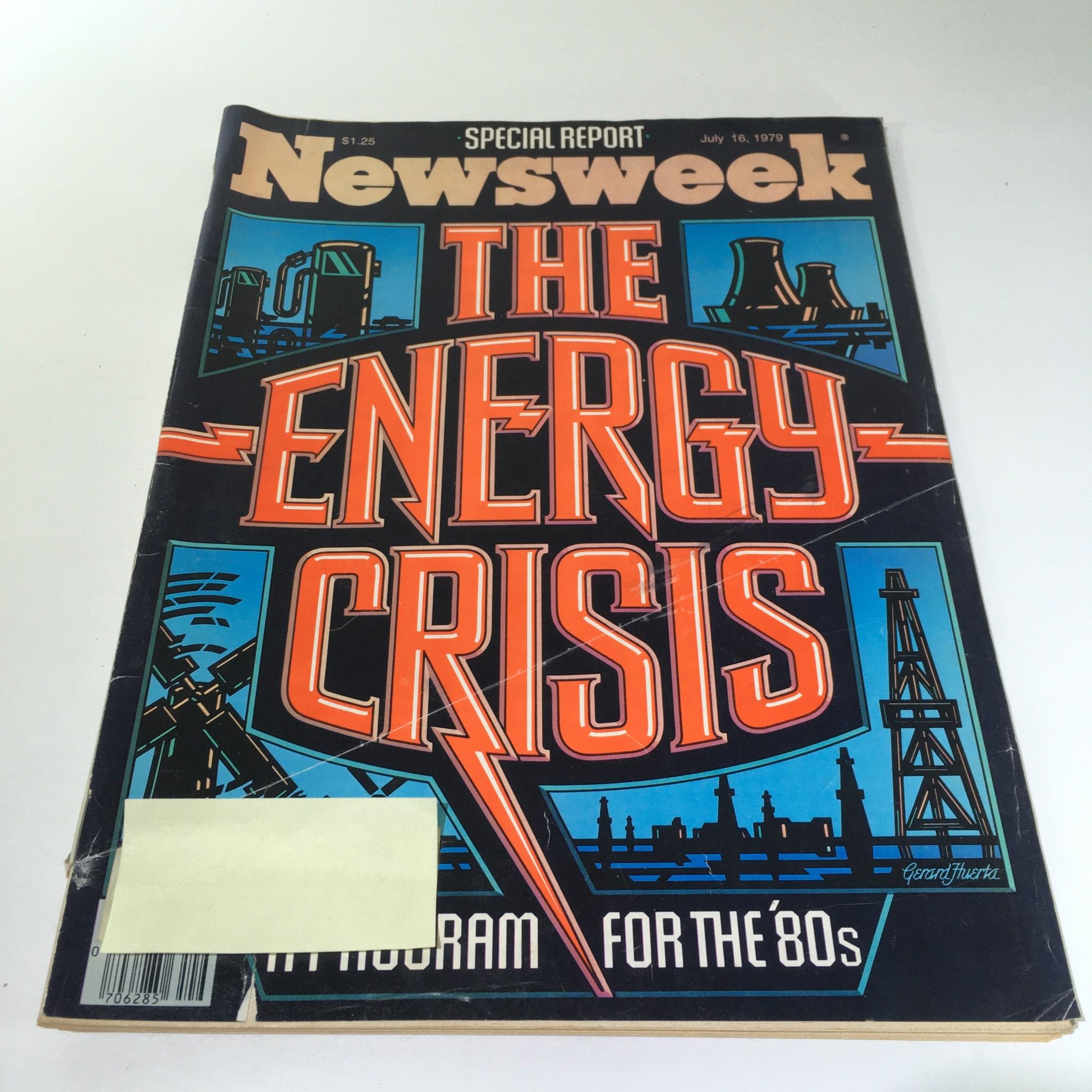Cover of Newsweek Magazine: July 16, 1979 - The Energy Crisis featuring bold graphics and illustrations related to energy, highlighting the challenges of the 1970s energy crisis.