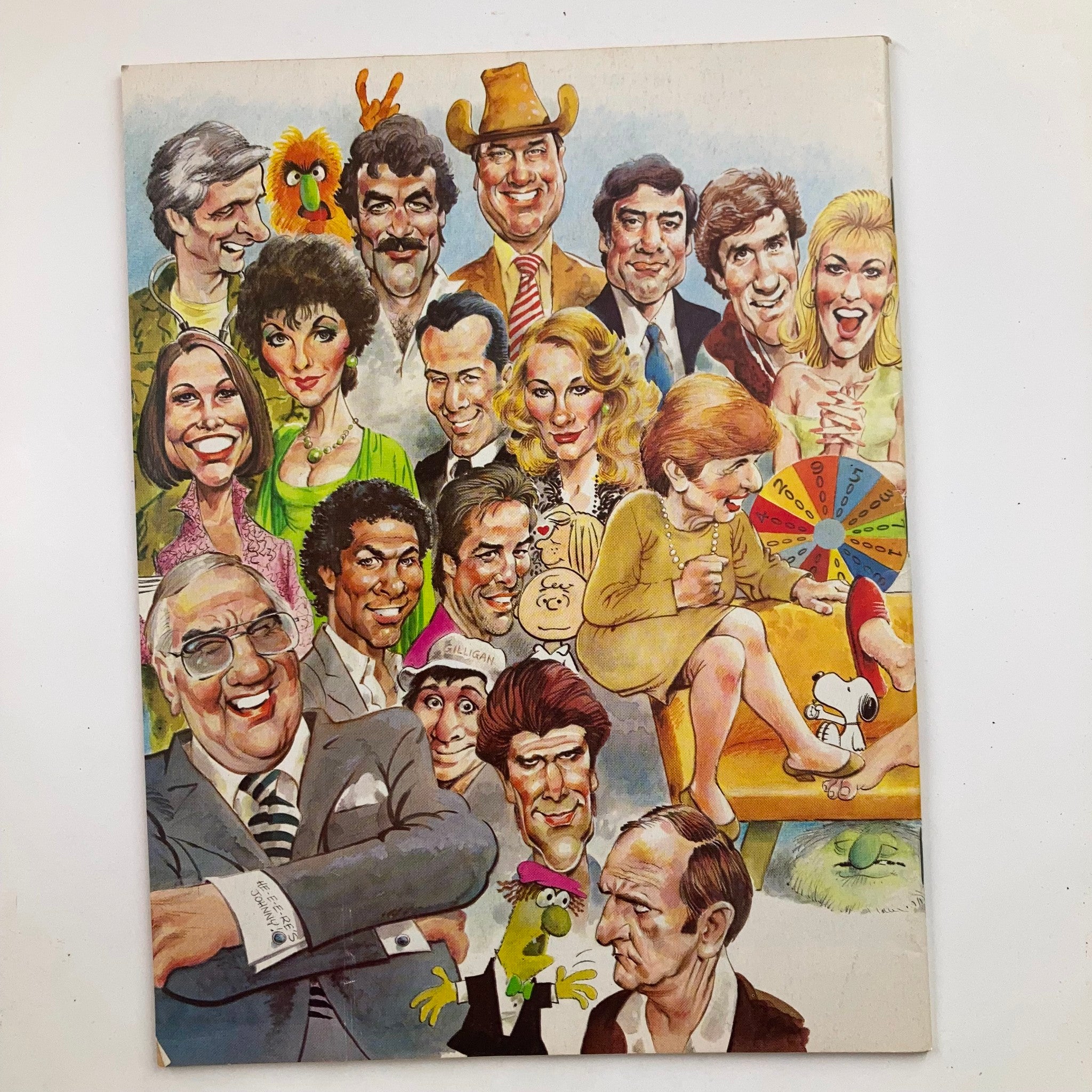 Mad Magazine October 1986 No. 266 back cover featuring caricatures of popular TV characters and personalities, emphasizing the magazine's nostalgic humor.
