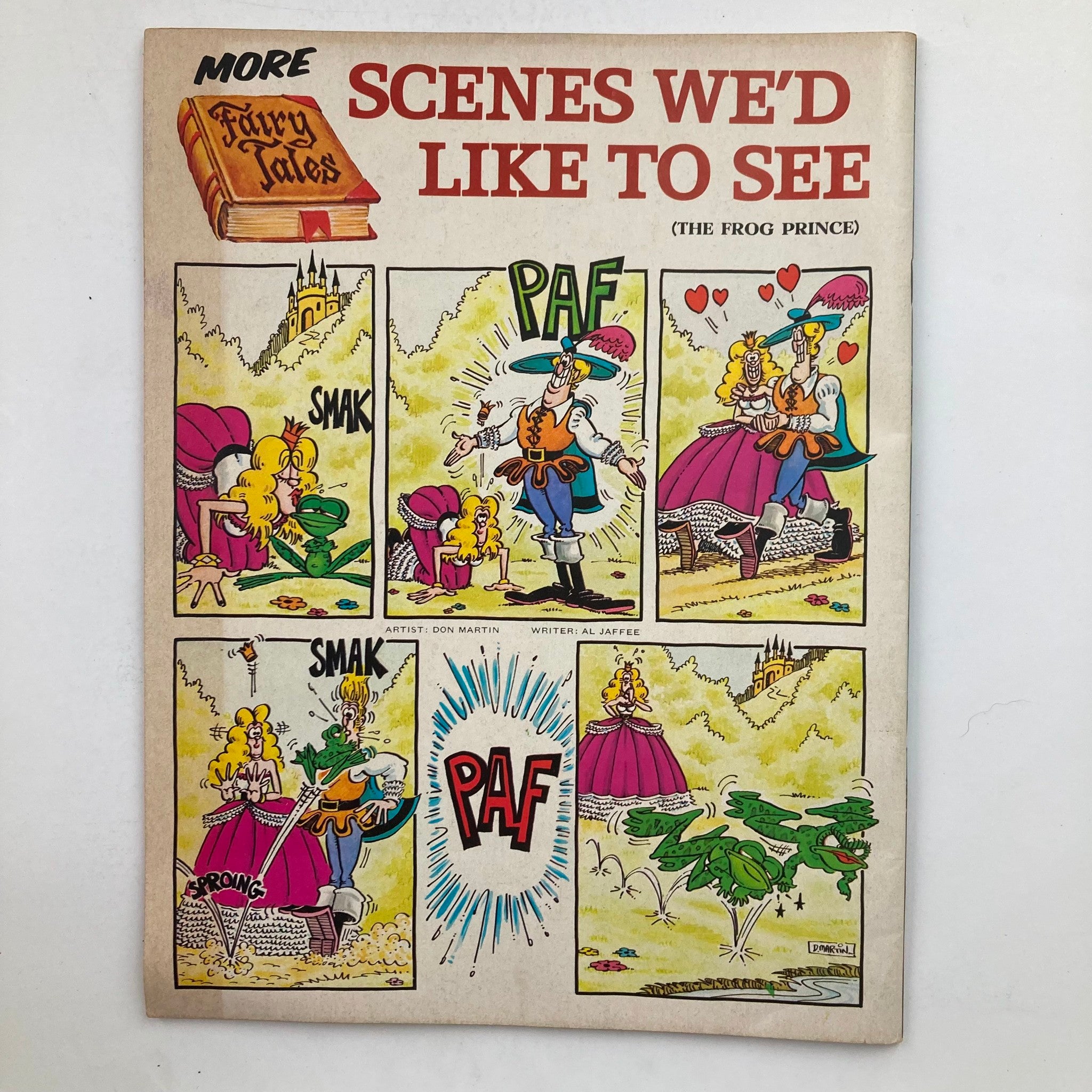 Excerpt from Mad Magazine July 1978 No. 200, titled 'Scenes We’d Like to See' featuring a humorous comic strip that showcases classic fairy tale parody by noted artists.