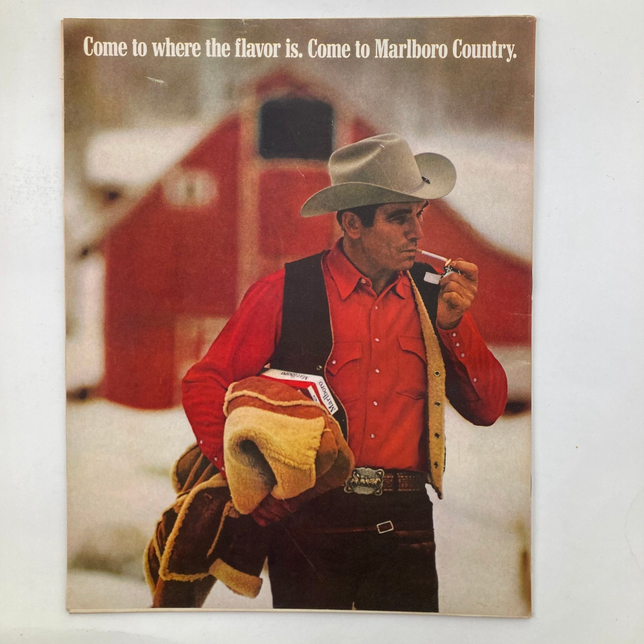 Cover of VTG Life Magazine February 19, 1971, showcasing a cowboy with Marlboro cigarettes, reflective of the magazine's era and style.
