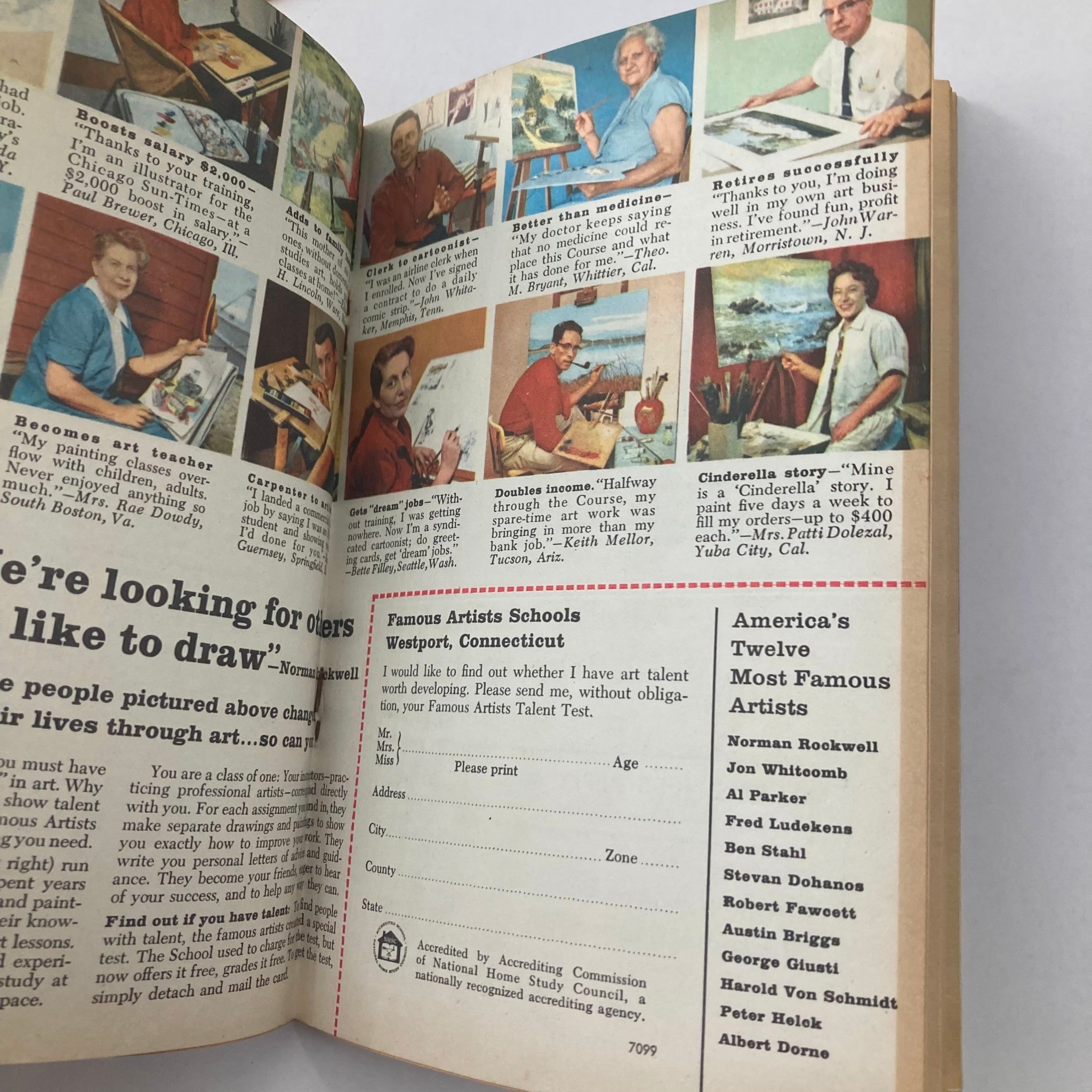 TV Guide Magazine September 28 1963 inside page showcasing famous artists and their stories, emphasizing connections to art and creativity.