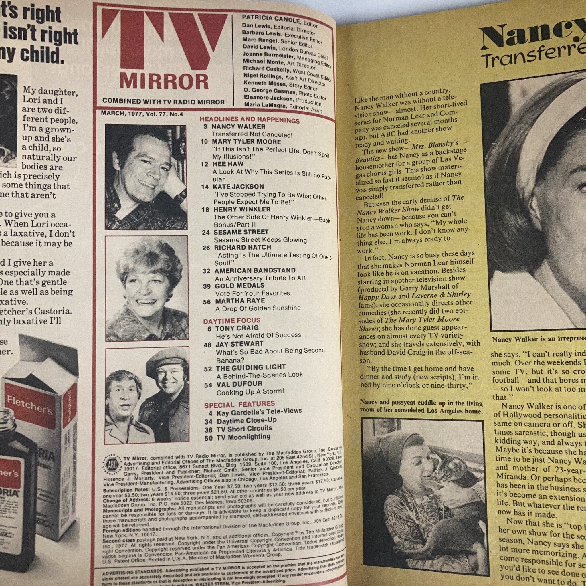 VTG TV Mirror Magazine March 1977 Vol 77 No. 4 Mary Tyler Moore No Label