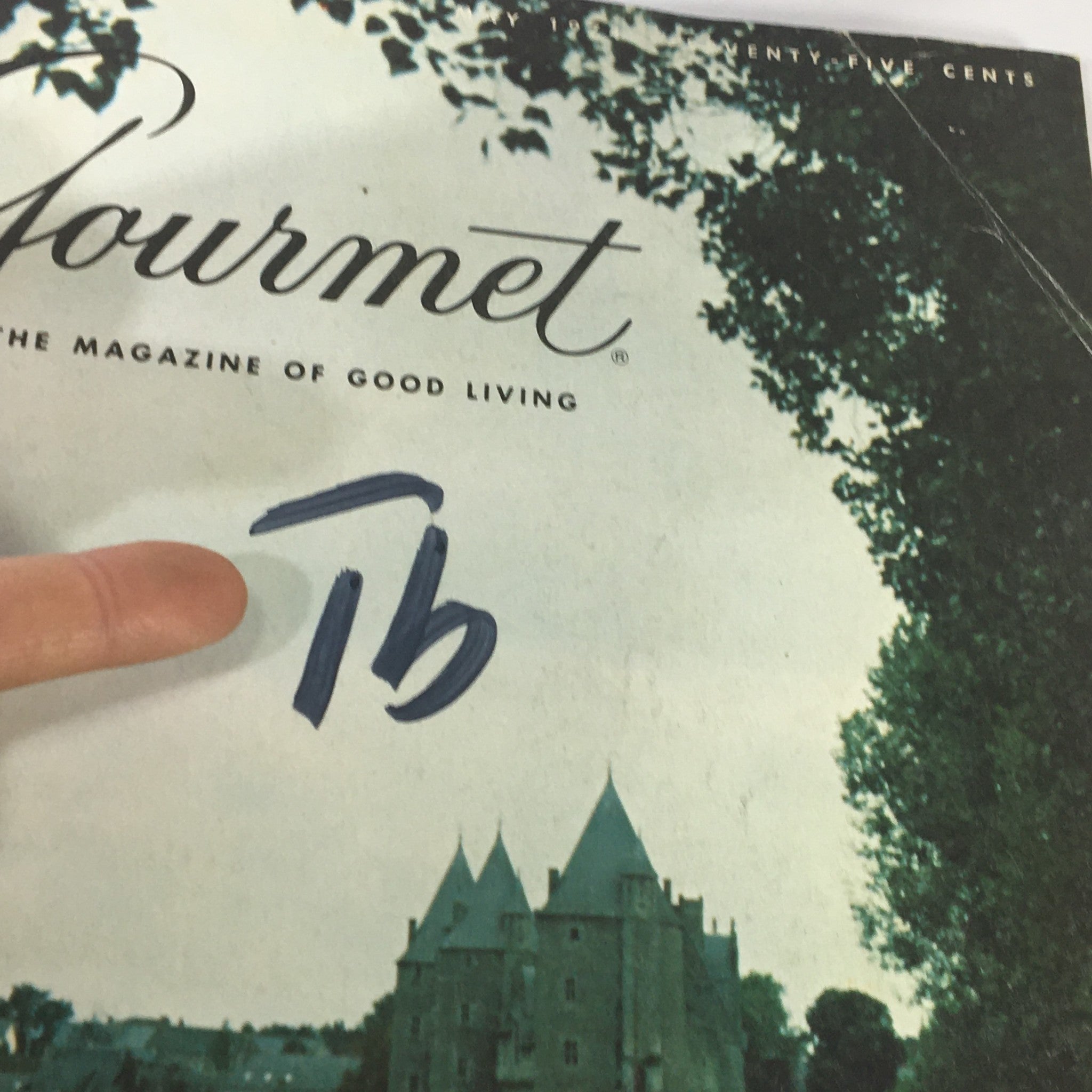 Cover of VTG Gourmet Magazine - May 1974 Issue featuring the title and an illustration hinting at Derby Day Breakfast recipes.