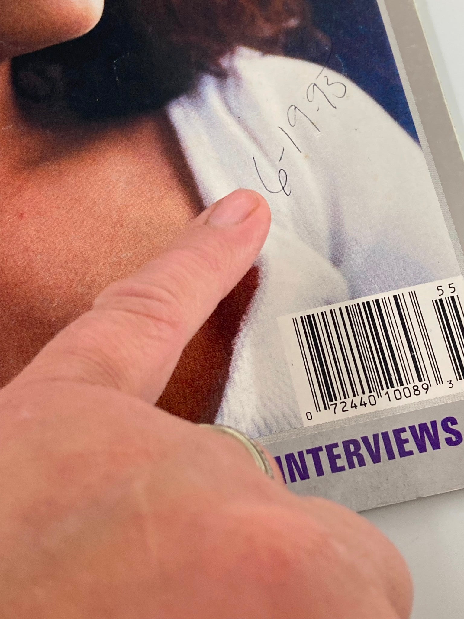 Close-up of the People Weekly Magazine Spring 1995 featuring Selena Quintanilla tribute, showcasing a handwritten date on the cover.