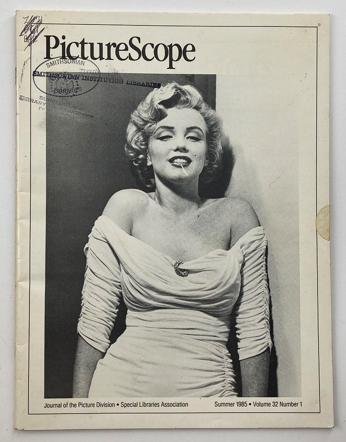 PictureScope Magazine Summer 1985 Volume 32 Number 1 featuring Marilyn Monroe on the cover, showcasing her iconic beauty and style as a symbol of classic Hollywood.